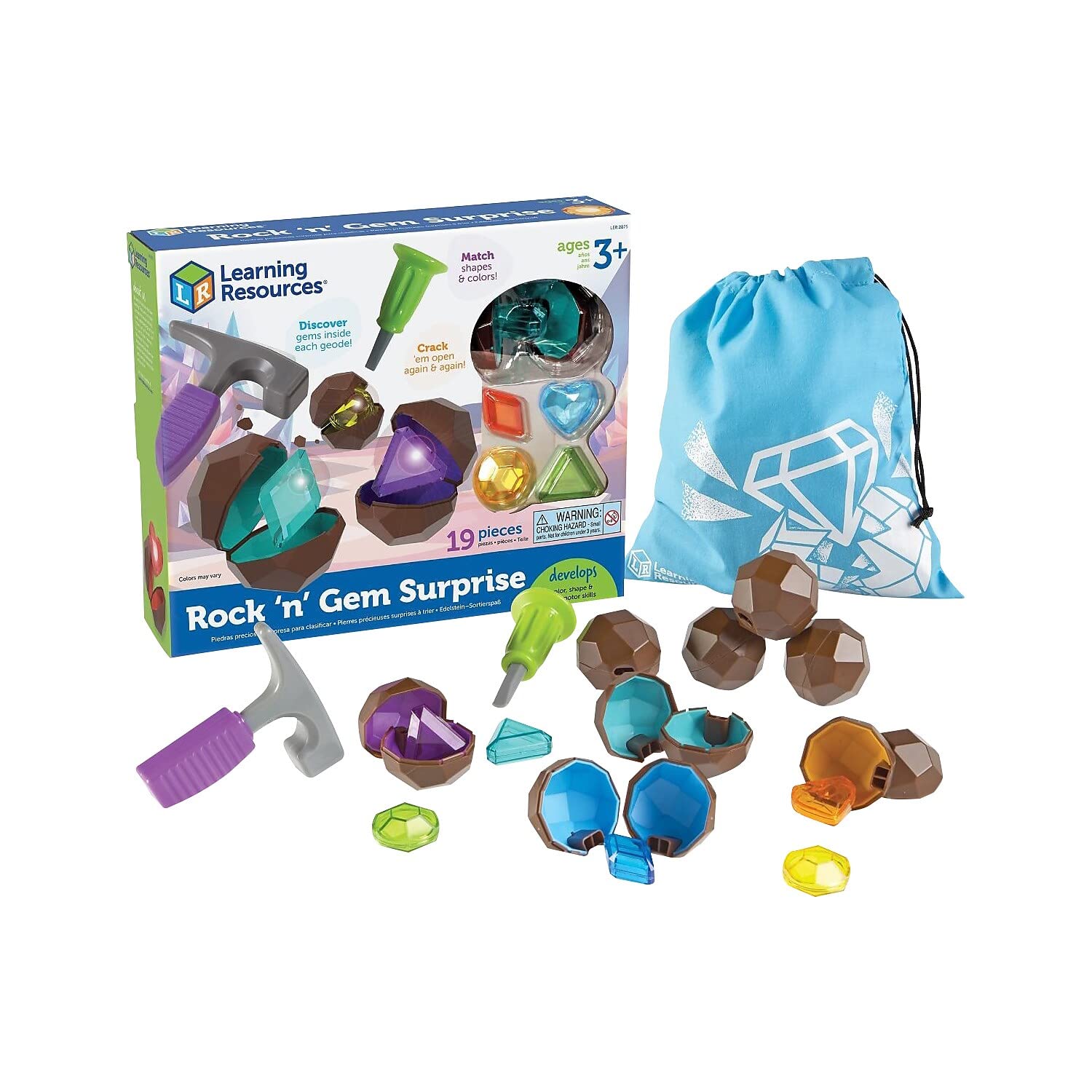Foto 2 pulgar | Set De Actividades Learning Resources Rock 'n Gem Surprise, 19 Piezas - Venta Internacional.