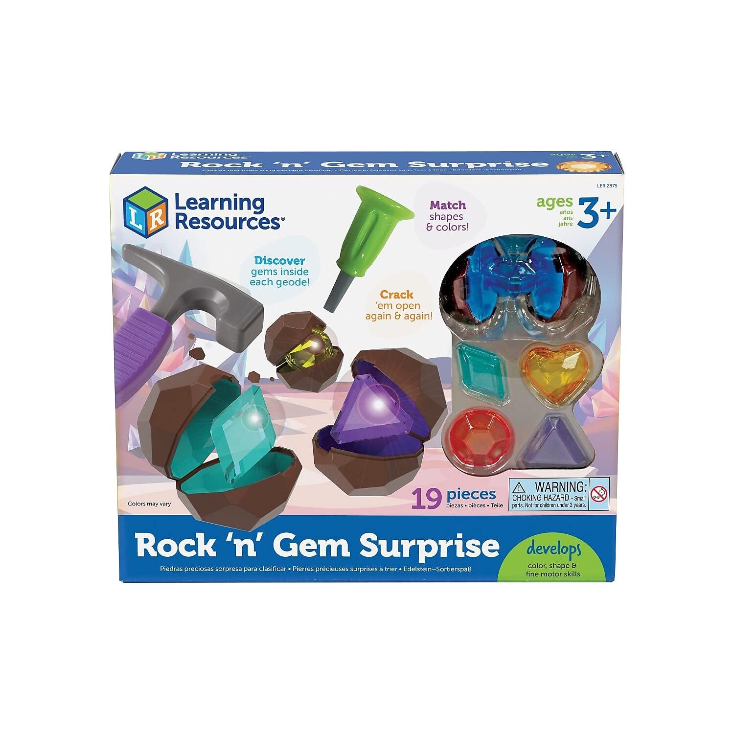 Foto 3 pulgar | Set De Actividades Learning Resources Rock 'n Gem Surprise, 19 Piezas - Venta Internacional.