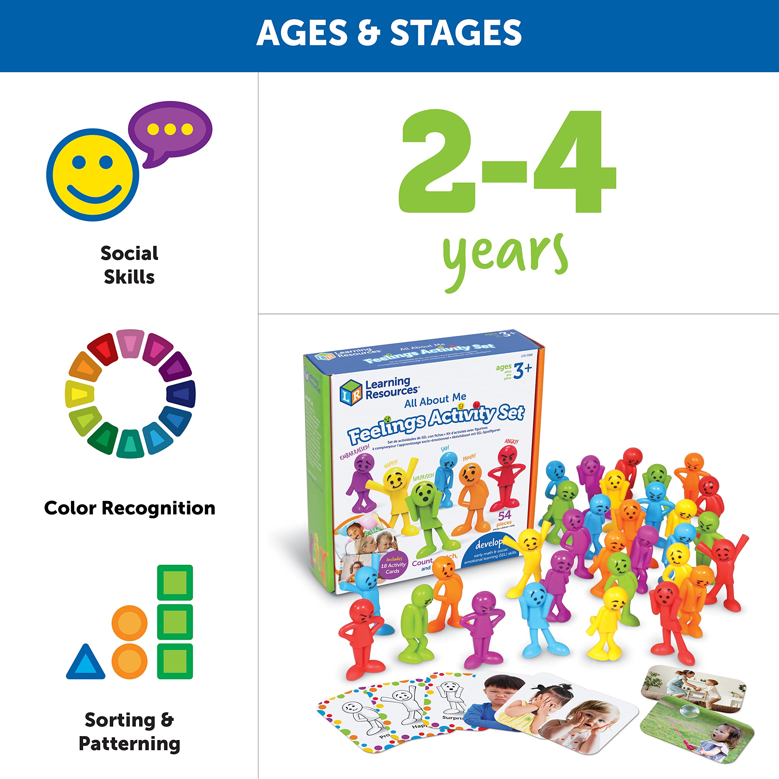 Foto 6 pulgar | Set De Actividades Learning Resources All About Me Feelings, 54 Unidades - Venta Internacional.