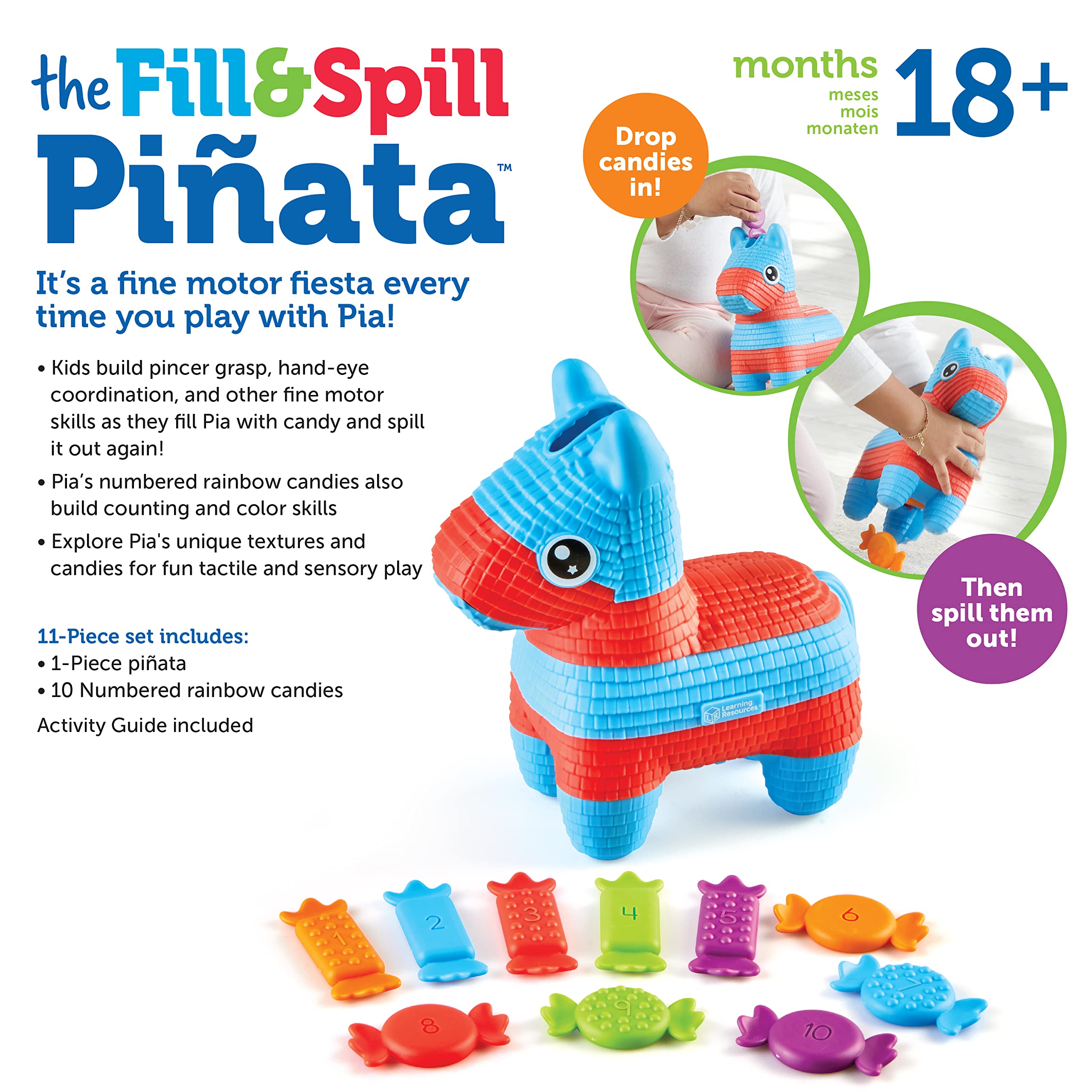 Foto 7 pulgar | Piñata Pia The Fill & Spill De Toy Learning Resources, Más De 18 Millones - Venta Internacional.