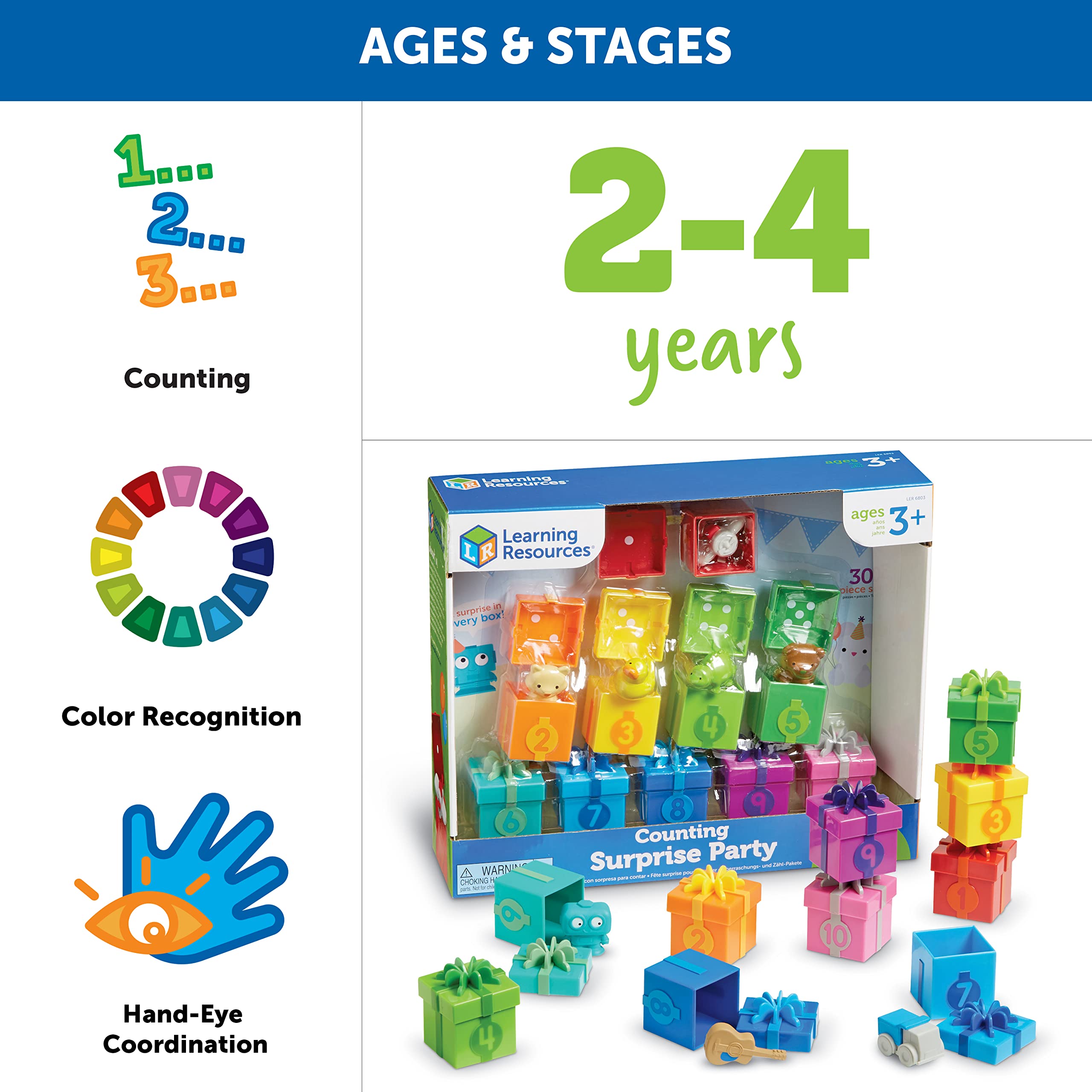 Foto 6 pulgar | Fiesta Sorpresa De Toy Learning Resources Counting Desde Hace Más De 3 Años - Venta Internacional.