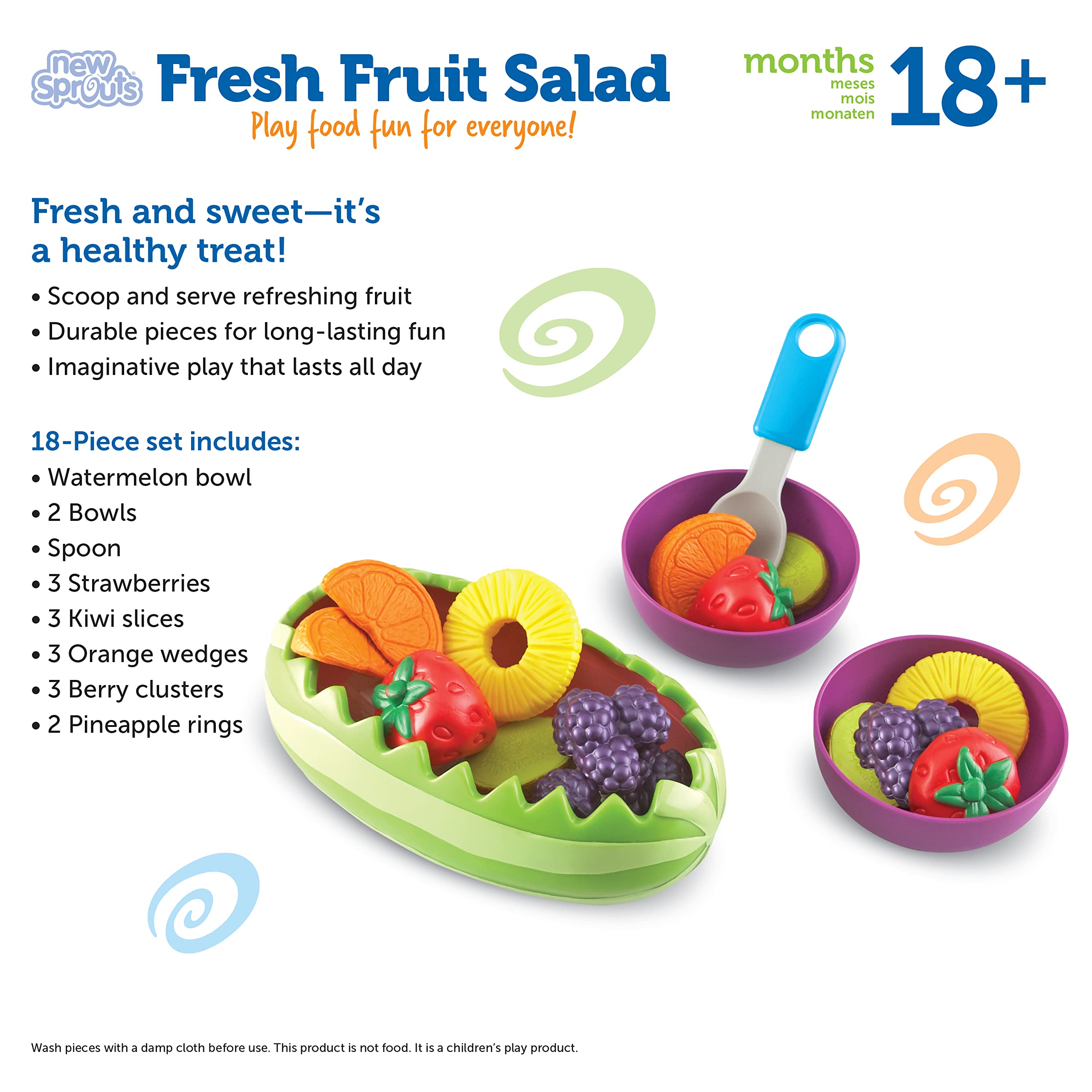 Foto 6 pulgar | Set De Ensaladas De Frutas Pretend Play Food Learning Resources, 18 Piezas - Venta Internacional.