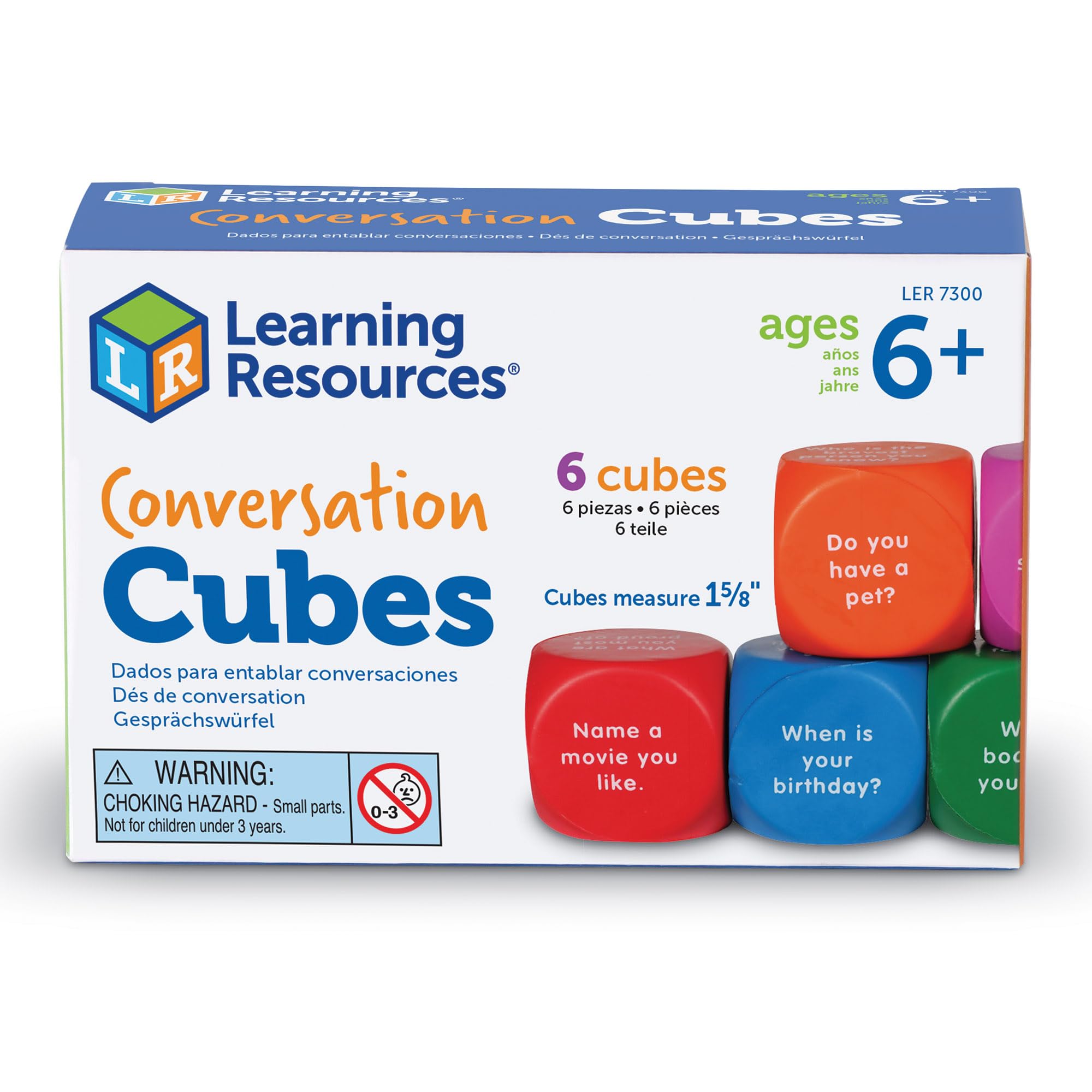 Foto 3 pulgar | Conversación Sobre Recursos De Aprendizaje De Foam Cubes, 6 Piezas, Más De 6 Años - Venta Internacional.