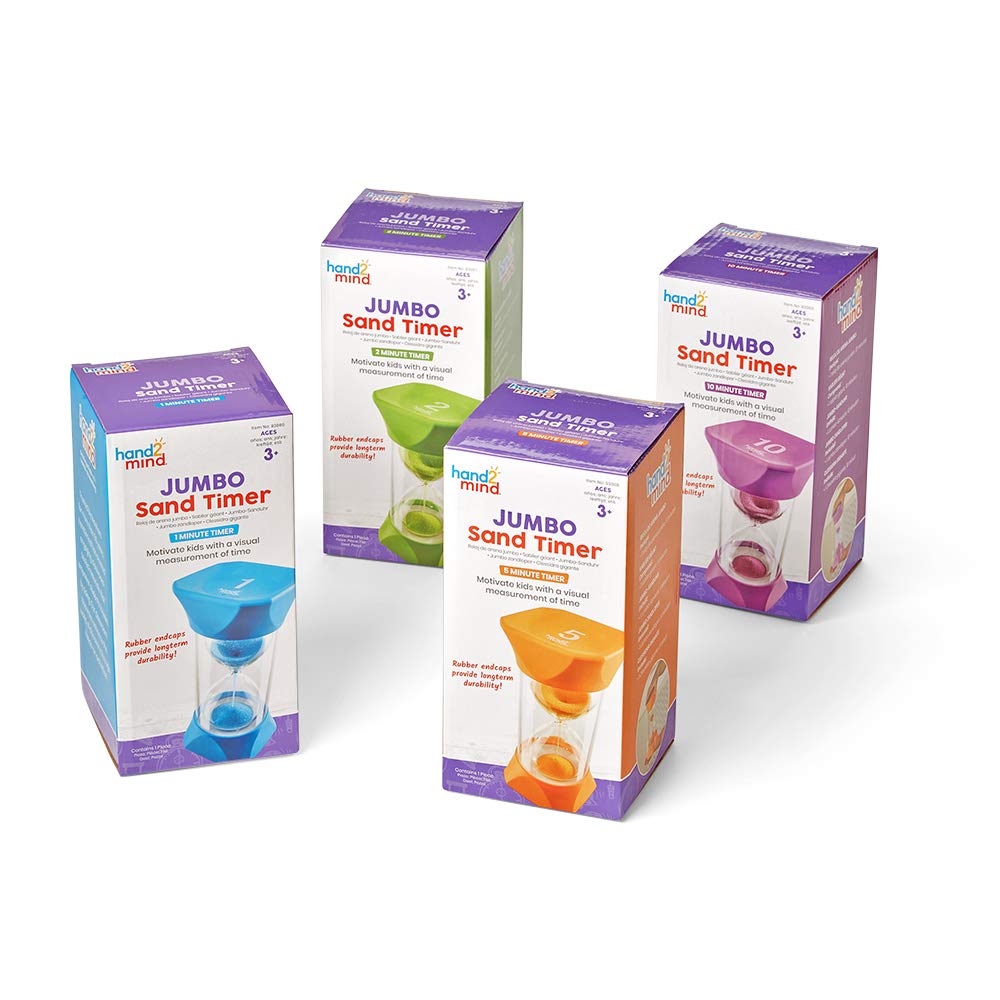 Foto 6 pulgar | Set Sand Timer Set Hand2mind Jumbo De 1, 2, 5 Y 10 Minutos (juego De 4) - Venta Internacional.