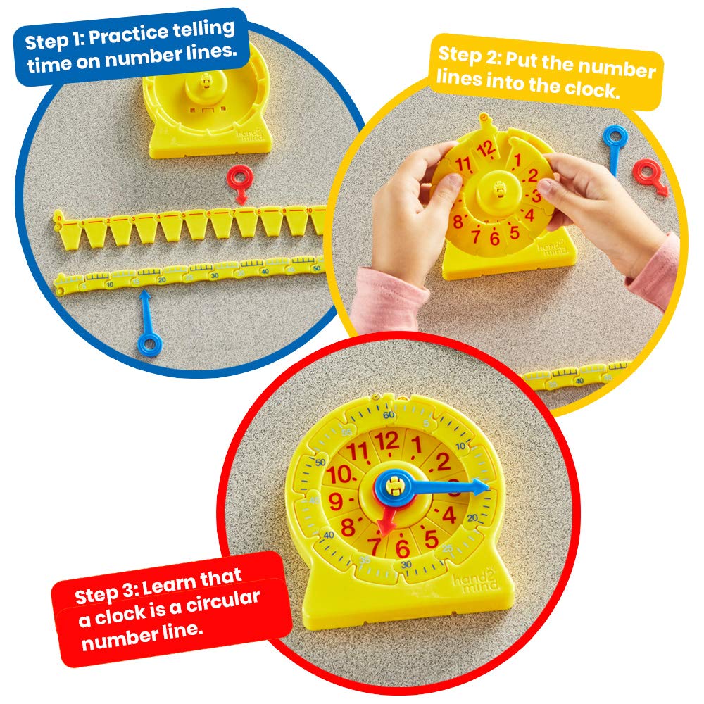 Foto 4 pulgar | Reloj Numérico Hand2mind De Teaching Clock Para Niños (juego De 6) - Venta Internacional.