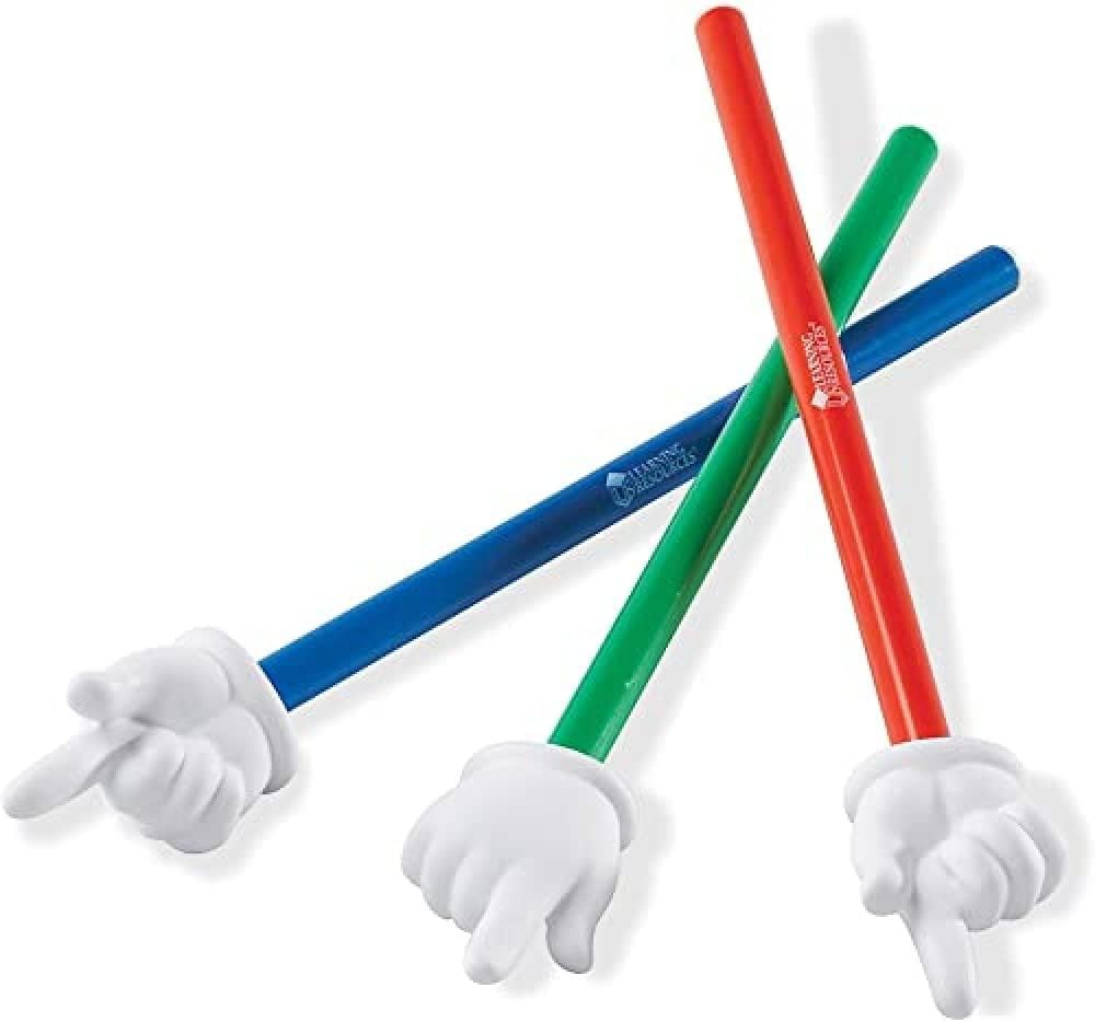 Hand Pointers Learning Resources Set De 3 Unidades Para Niños Mayores De 3 Años, Surtidos - Venta Internacional.