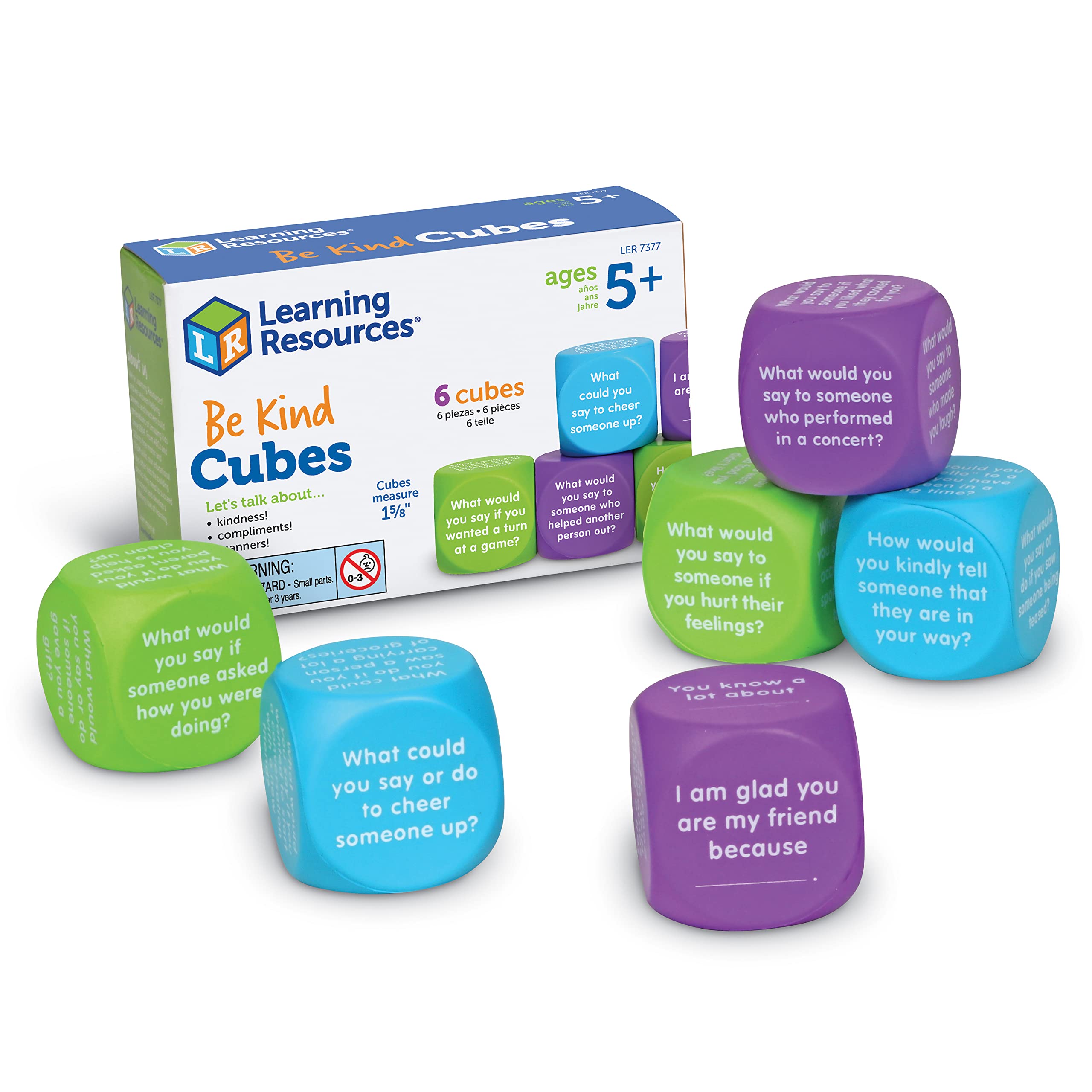 Cubos Be Kind De Toy Learning Resources, 6 Piezas Para Mayores De 5 Años - Venta Internacional.