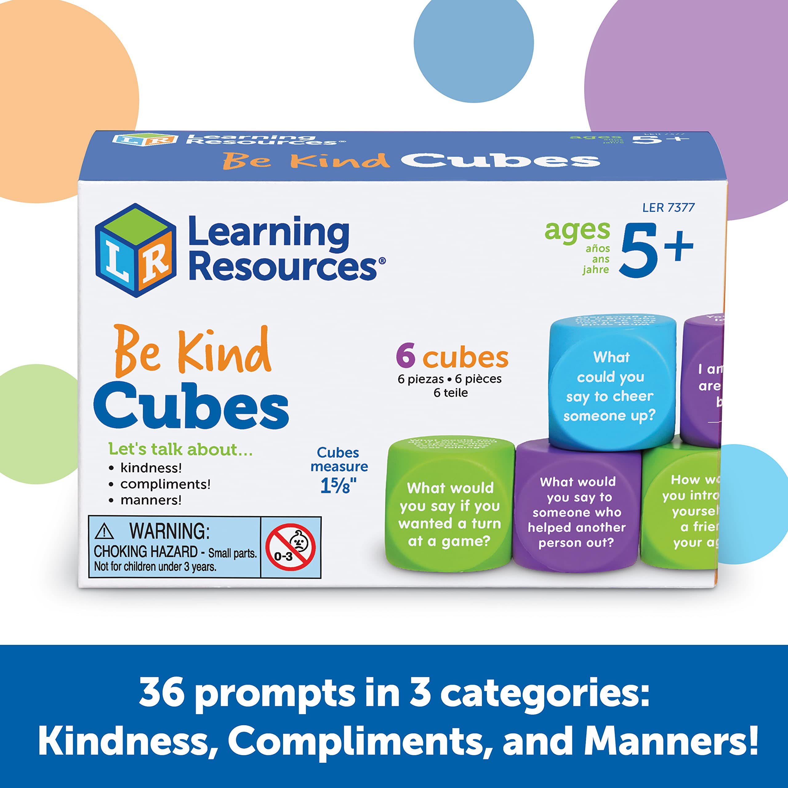 Foto 5 pulgar | Cubos Be Kind De Toy Learning Resources, 6 Piezas Para Mayores De 5 Años - Venta Internacional.