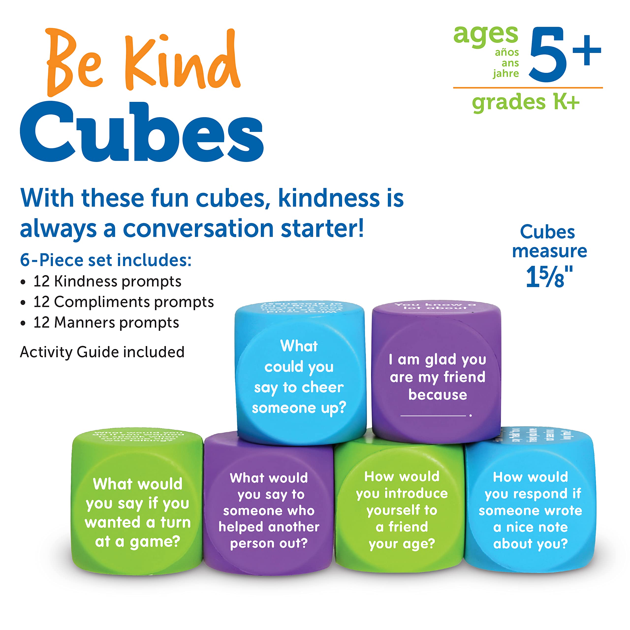 Foto 7 pulgar | Cubos Be Kind De Toy Learning Resources, 6 Piezas Para Mayores De 5 Años - Venta Internacional.