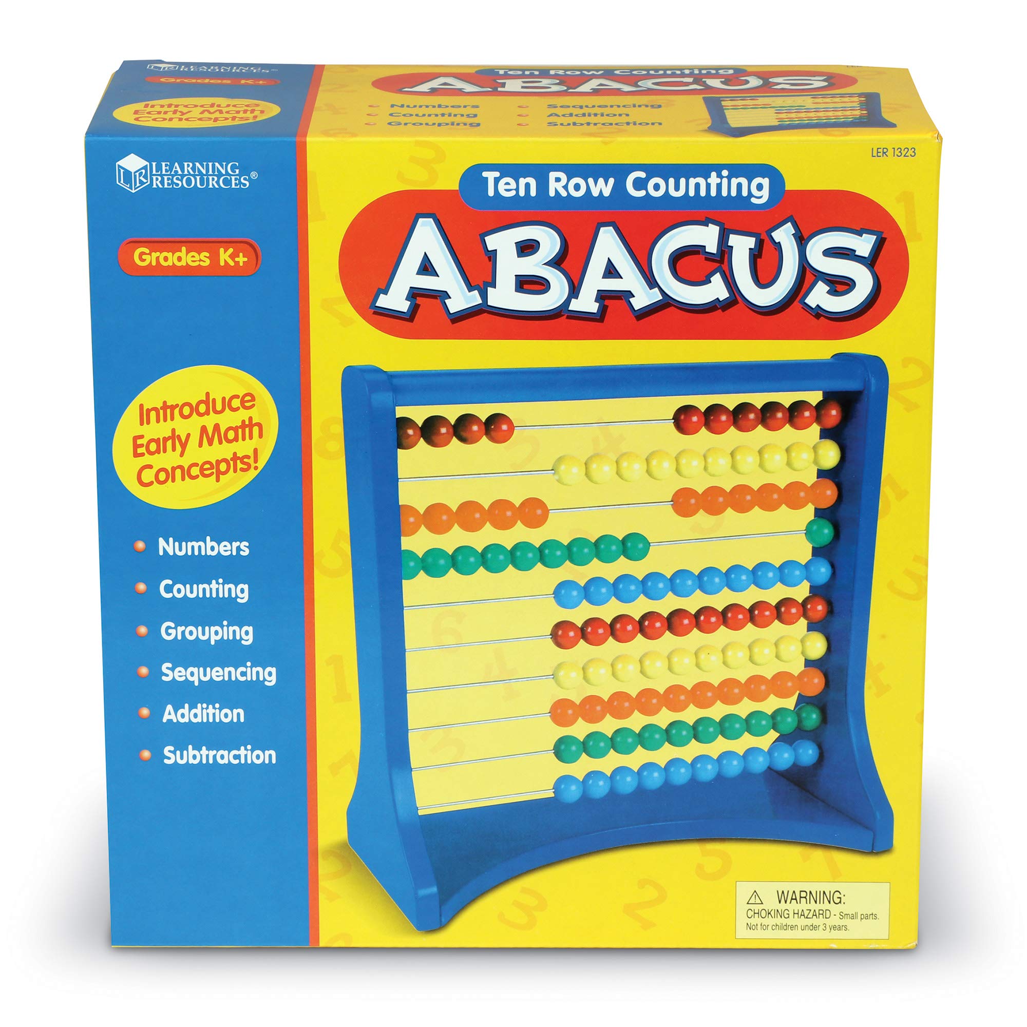 Foto 5 pulgar | Juguete Matemático Abacus Learning Resources De Diez Hileras Para Niños Mayores De 5 Años - Venta Internacional.
