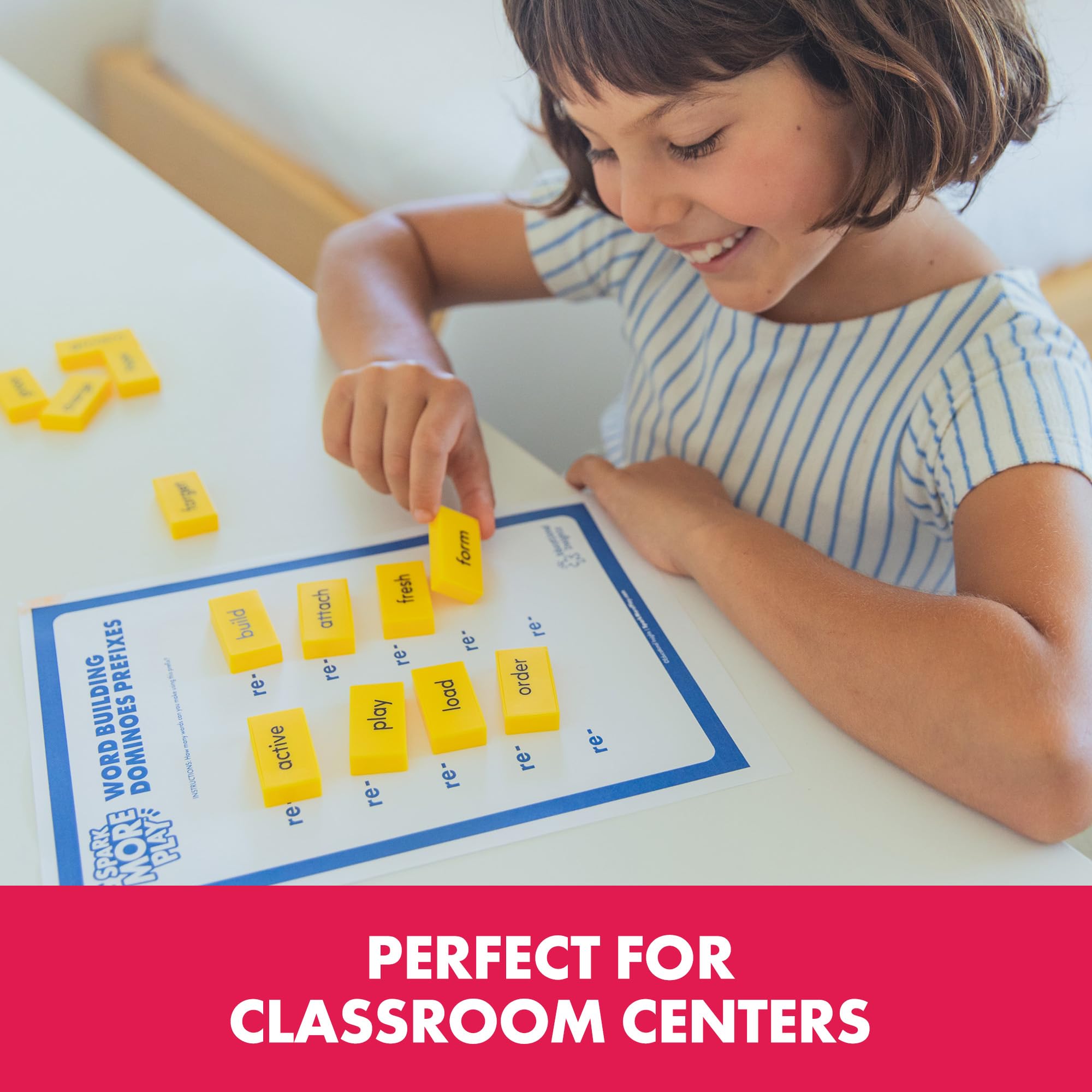 Foto 6 pulgar | Juego De 108 Ideas Educativas De Word Building Dominoes - Venta Internacional.