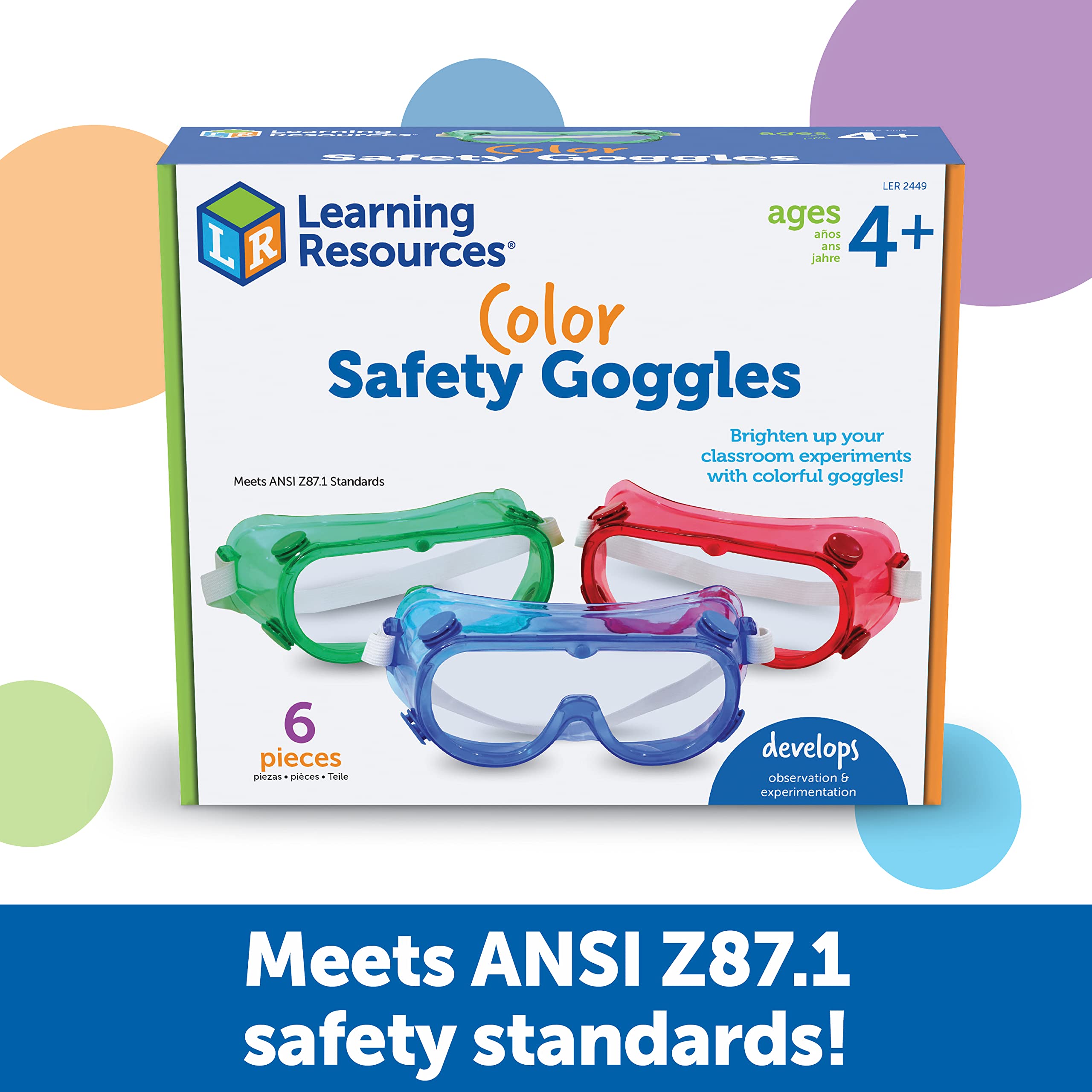 Foto 4 pulgar | Gafas De Seguridad Learning Resources De Colores, 6 Piezas, Más De 4 Años - Venta Internacional.