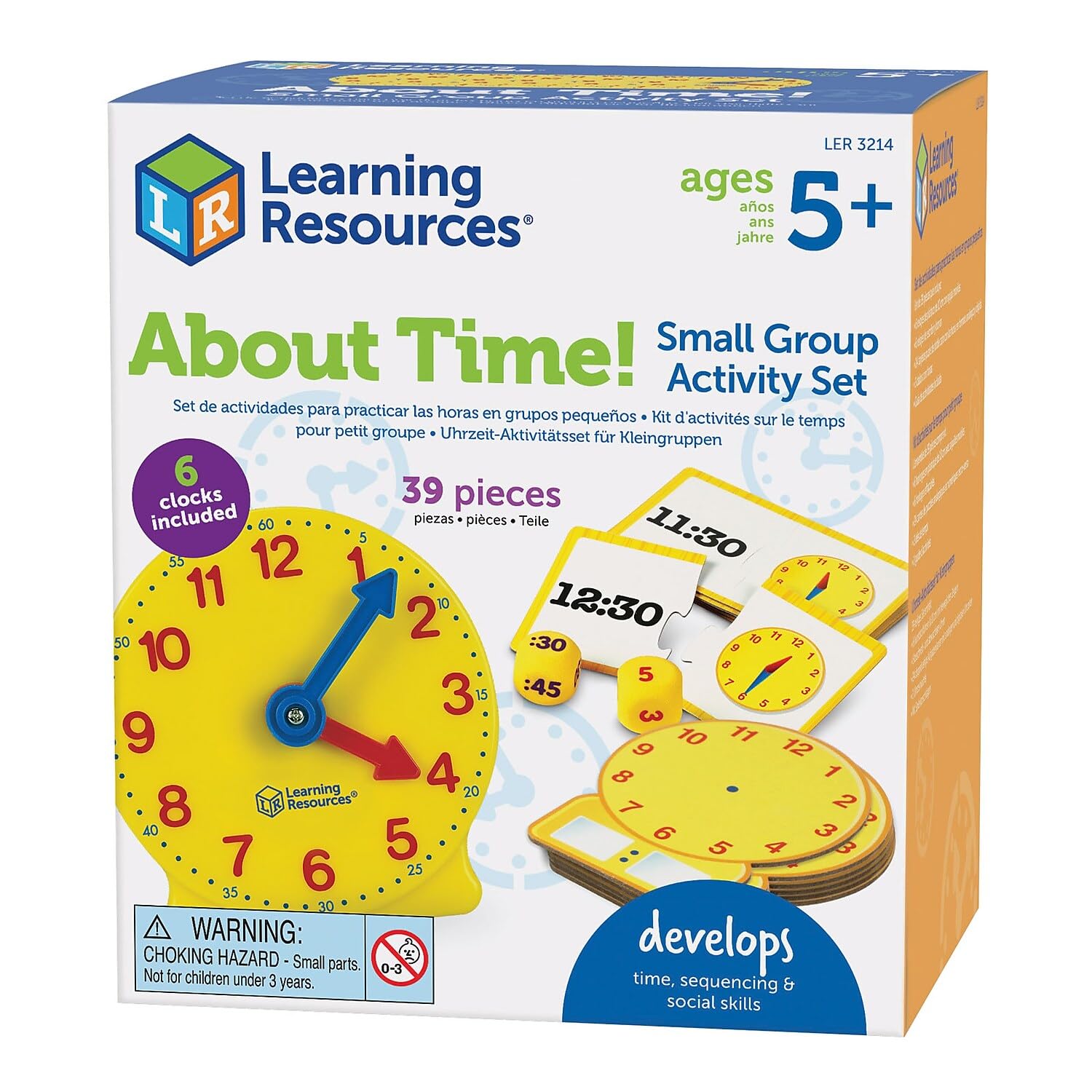 Set De Actividades Learning Resources Ler3214 Time Para Niños Mayores De 5 Años - Venta Internacional.