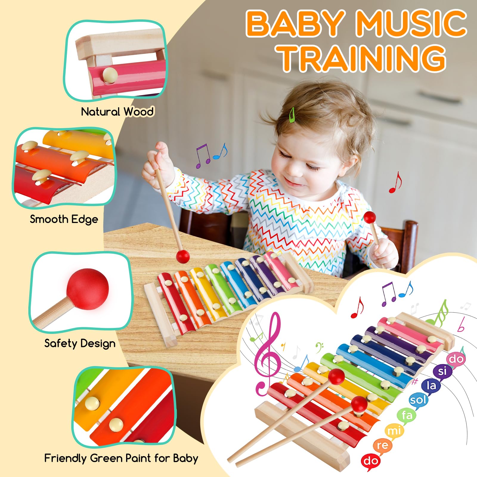 Foto 5 pulgar | Set De Juguetes Montessori Baby 6 En 1 Para Clasificar, Apilar Y Aprender, 1+ Y - Venta Internacional.