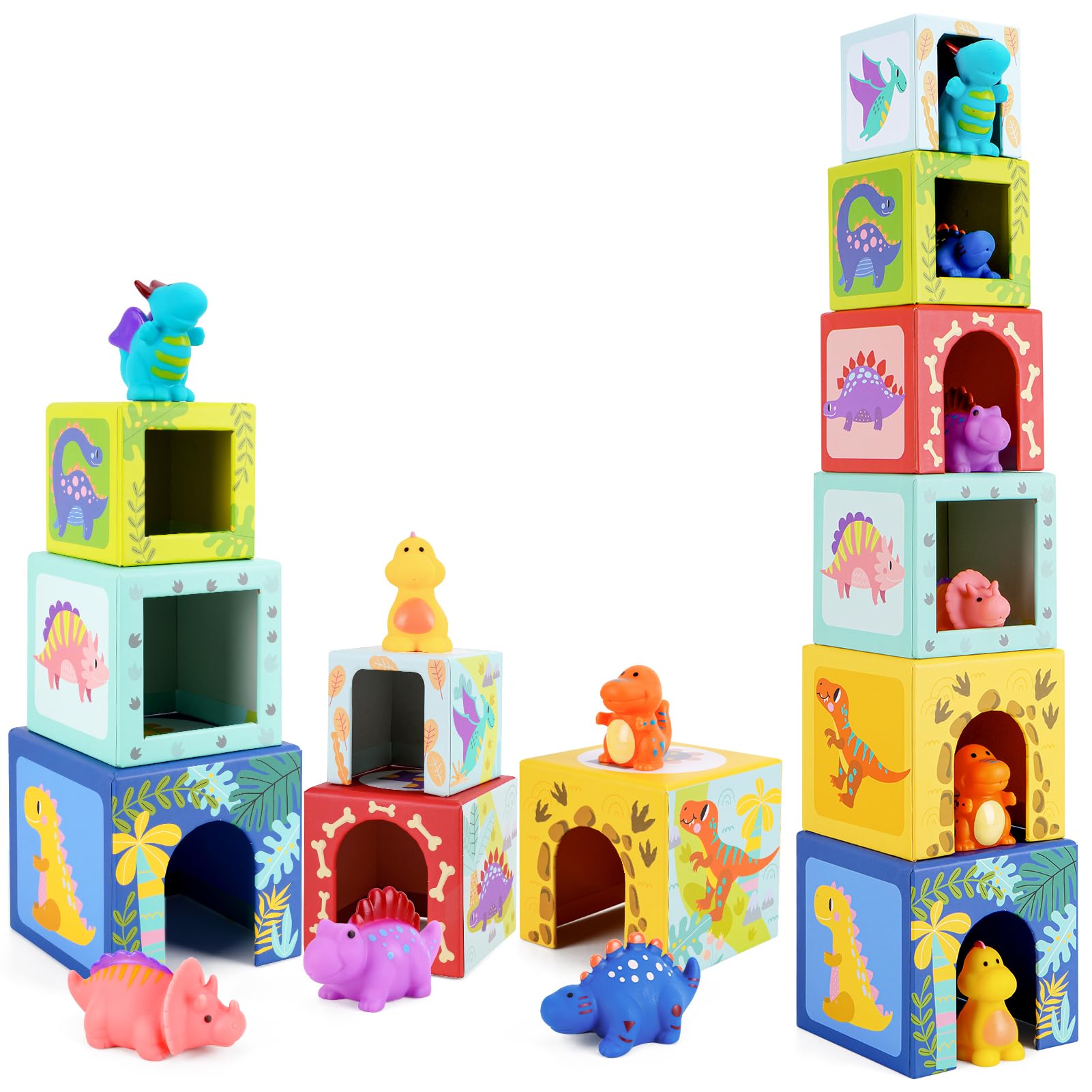 Juguete Para Apilar Y Clasificar Dinosaurios Kmtjt Para Niños De 1 A 3 Años - Venta Internacional.