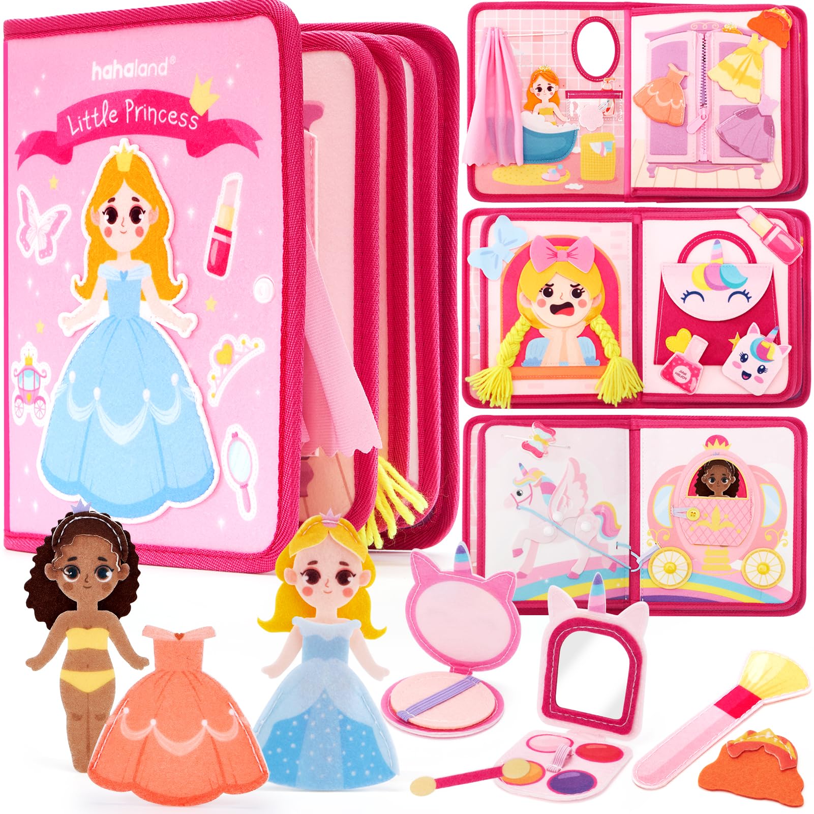 Busy Book Hahaland Princess Makeover Montessori De 3 A 5 Años - Venta Internacional.