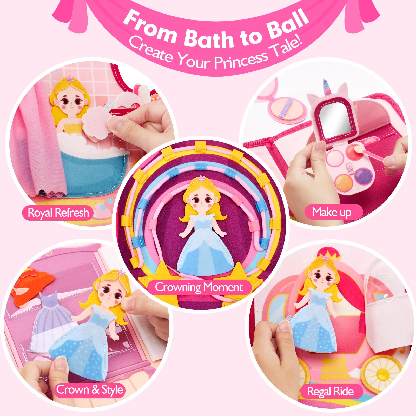 Foto 4 pulgar | Busy Book Hahaland Princess Makeover Montessori De 3 A 5 Años - Venta Internacional.