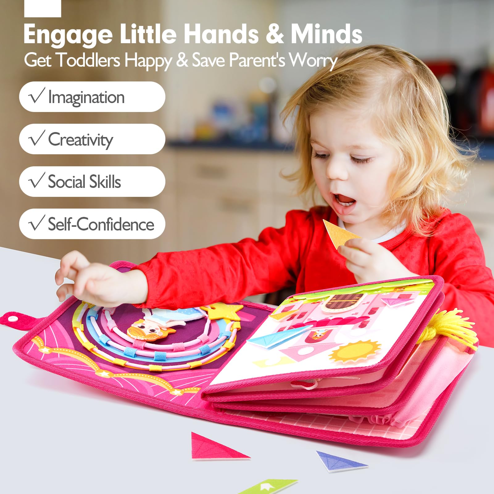 Foto 6 pulgar | Busy Book Hahaland Princess Makeover Montessori De 3 A 5 Años - Venta Internacional.