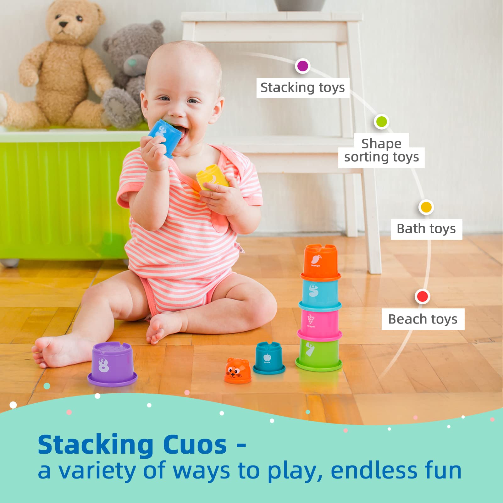 Foto 3 | Paquete De Juguetes Para Aprendizaje Temprano Tookyland, Juego Educativo 6 En 1 - Venta Internacional.