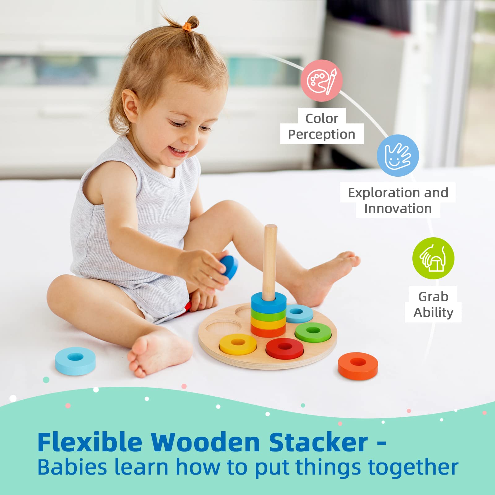 Foto 7 pulgar | Paquete De Juguetes Para Aprendizaje Temprano Tookyland, Juego Educativo 6 En 1 - Venta Internacional.