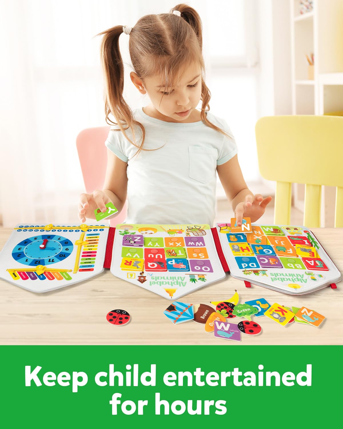 Foto 5 pulgar | Activity Busy Book Coogam Para Niños Pequeños Felt Montessori De 3 A 5 Años - Venta Internacional.