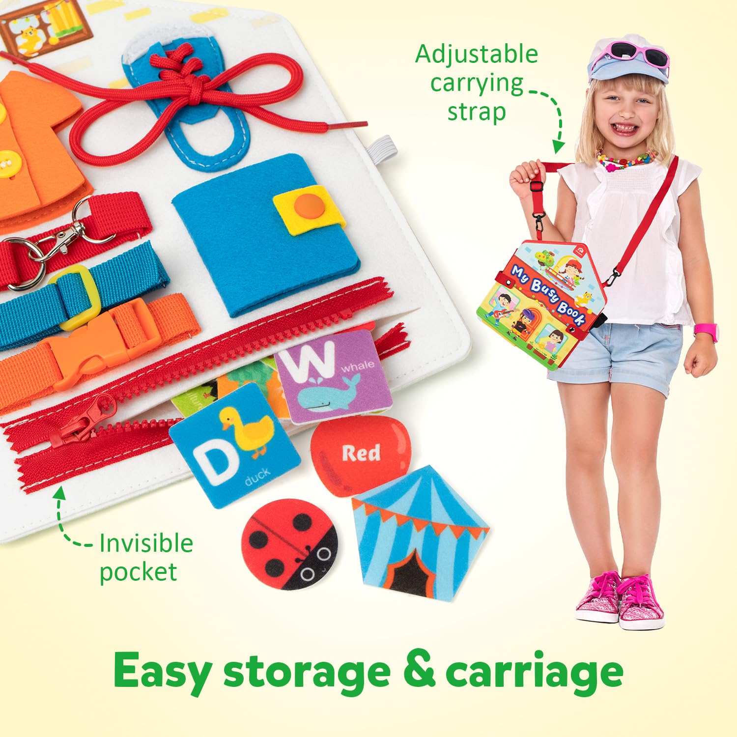 Foto 6 | Activity Busy Book Coogam Para Niños Pequeños Felt Montessori De 3 A 5 Años - Venta Internacional.