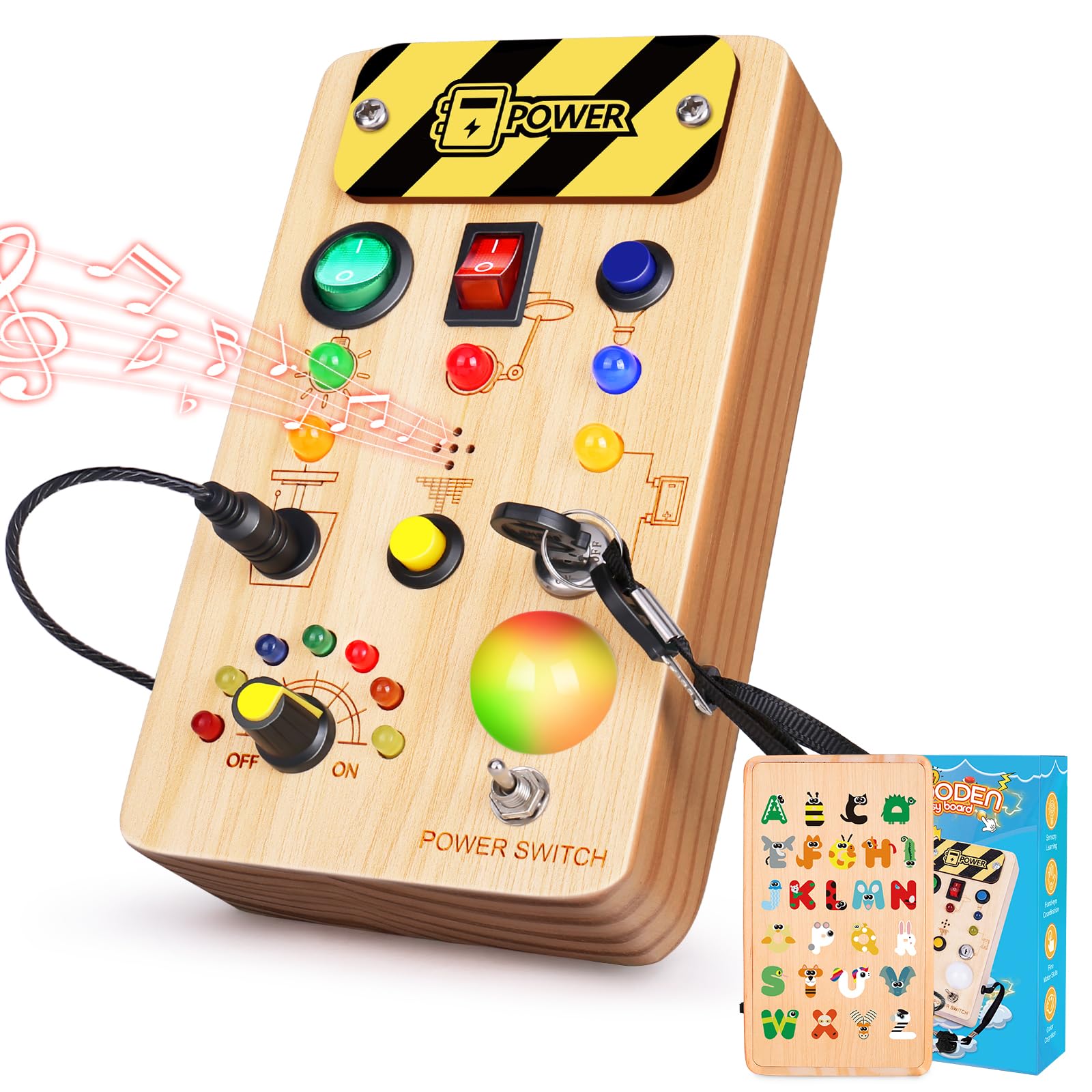 Juguete Montessori Tintecusa De Busy Board Con Luz Led Que Cambia De Color - Venta Internacional.
