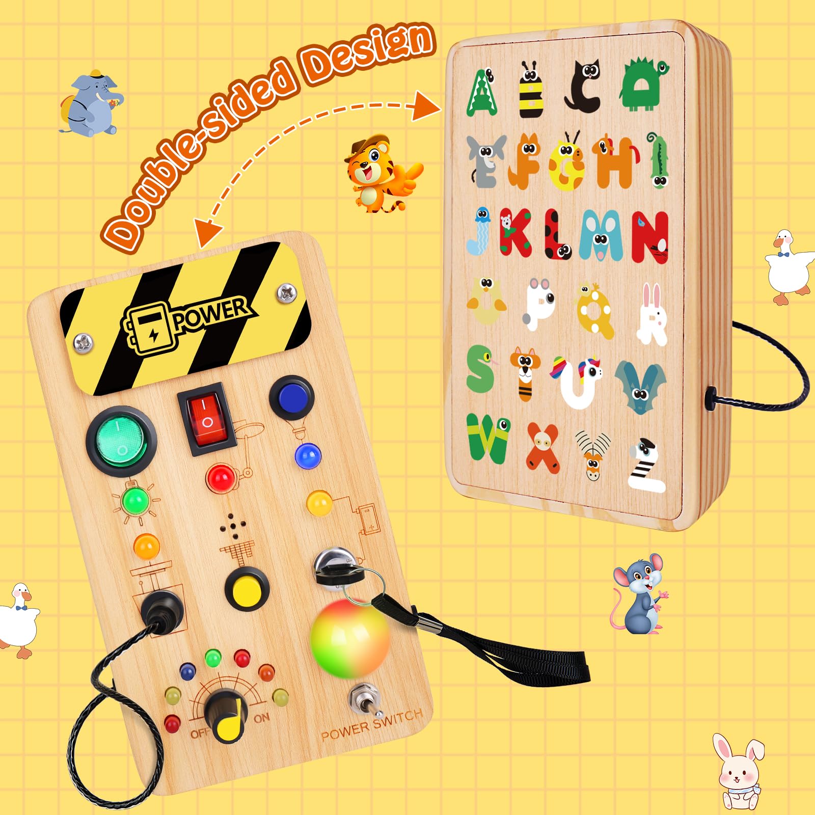 Foto 3 pulgar | Juguete Montessori Tintecusa De Busy Board Con Luz Led Que Cambia De Color - Venta Internacional.