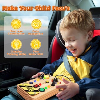 Foto 6 | Juguete Montessori Tintecusa De Busy Board Con Luz Led Que Cambia De Color - Venta Internacional.
