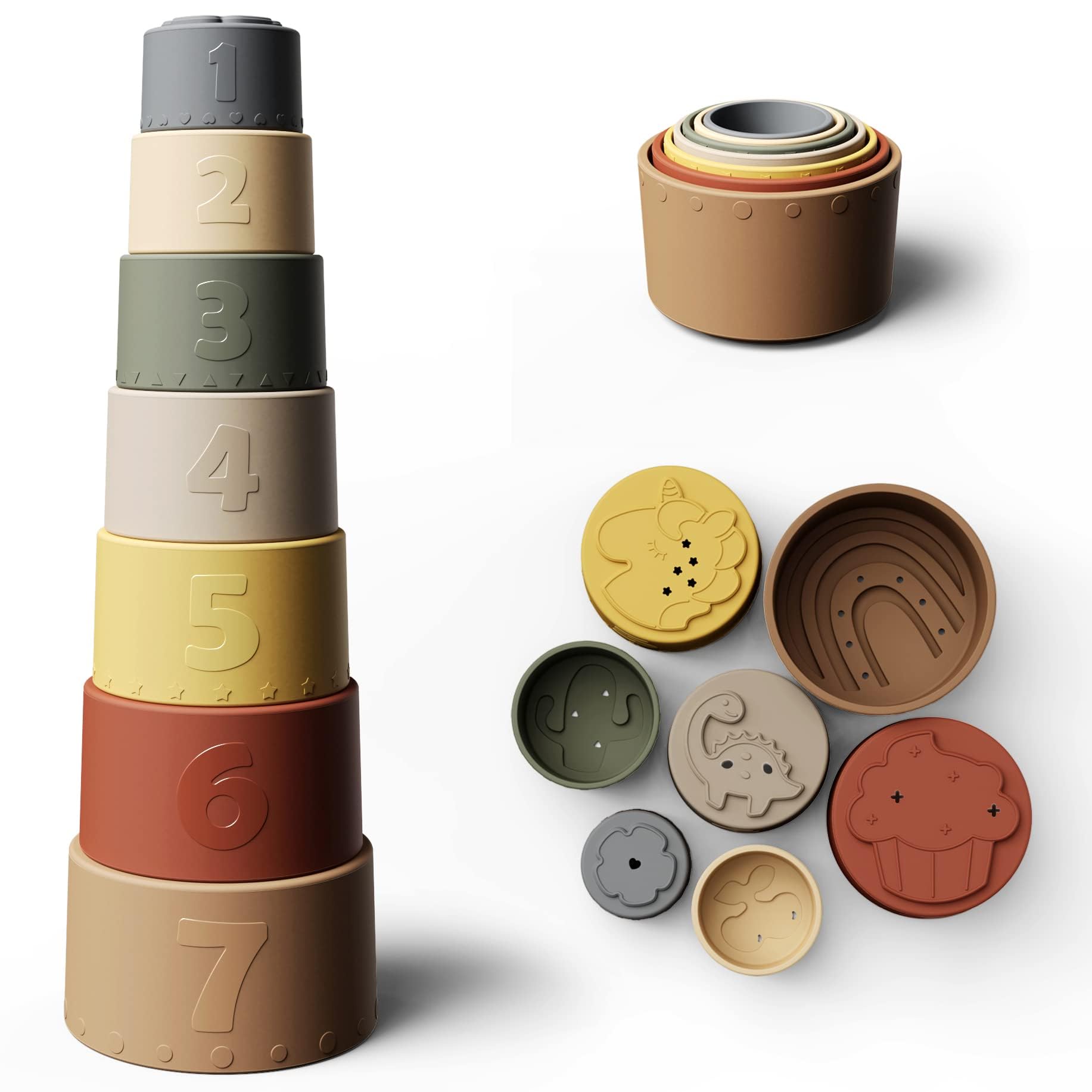 Vasos Apilables Moonkie Infantil-Venta Internacional
