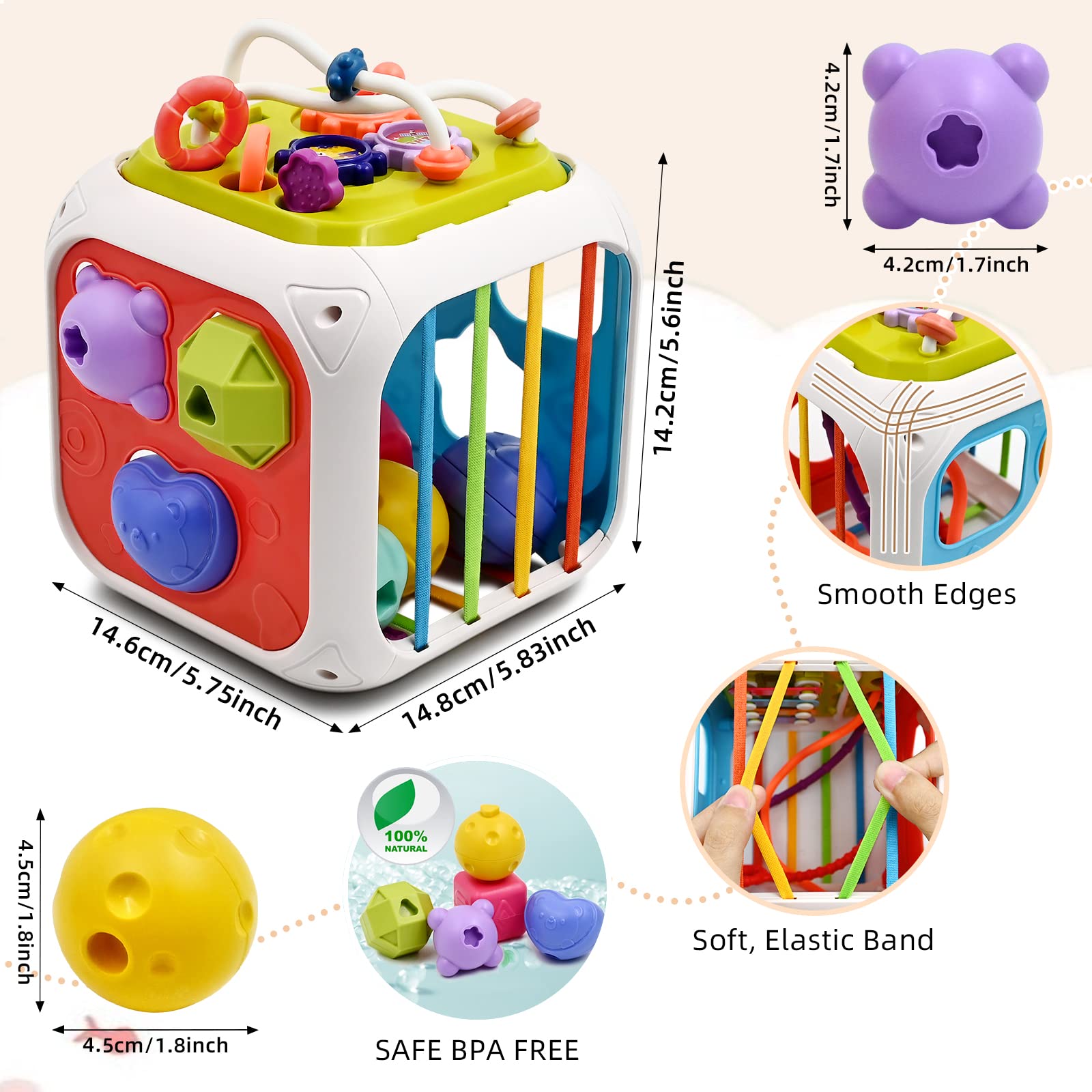 Foto 7 pulgar | Cubo Sensorial AiTuiTui para Bebé-Venta Internacional