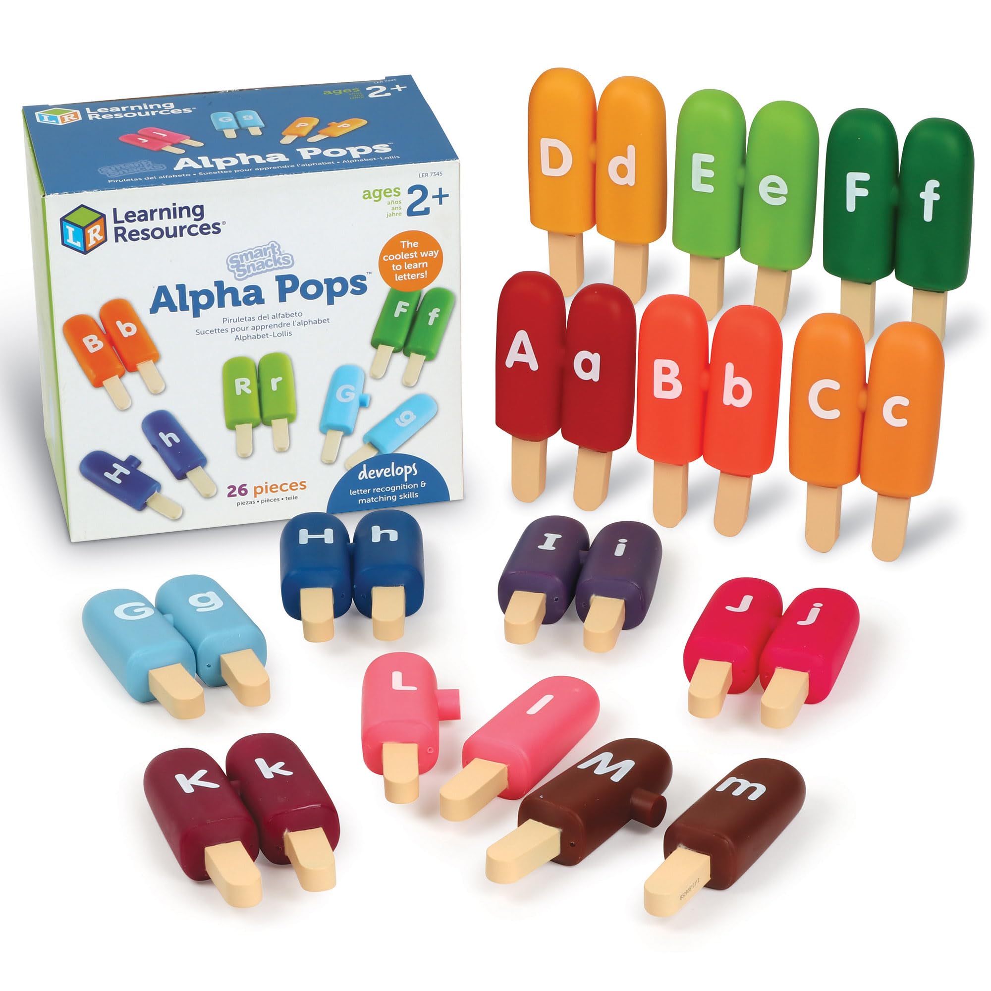 Toy Learning Resources Smart Snacks Alpha Pops, 26 Unidades - Venta Internacional.