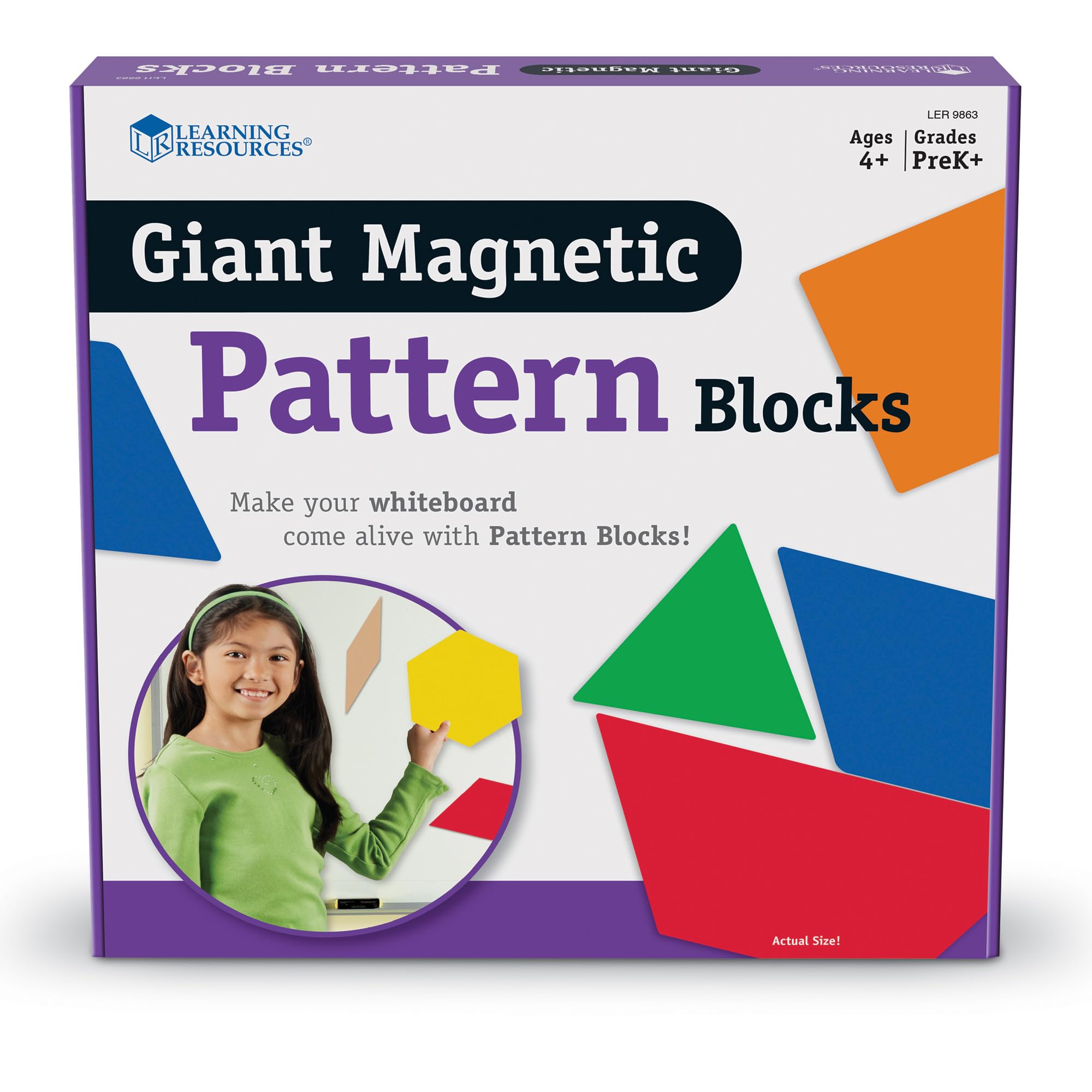 Foto 2 pulgar | Bloques Magnéticos Con Patrones Gigantes De Recursos De Aprendizaje Con 47 Piezas - Venta Internacional.
