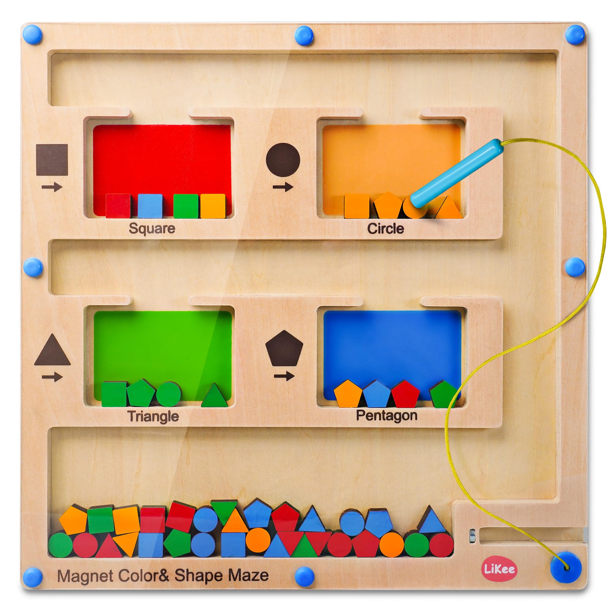 Juguete De Laberinto Magnético De Colores Likee Para Niños Mayores De 18 Meses - Venta Internacional