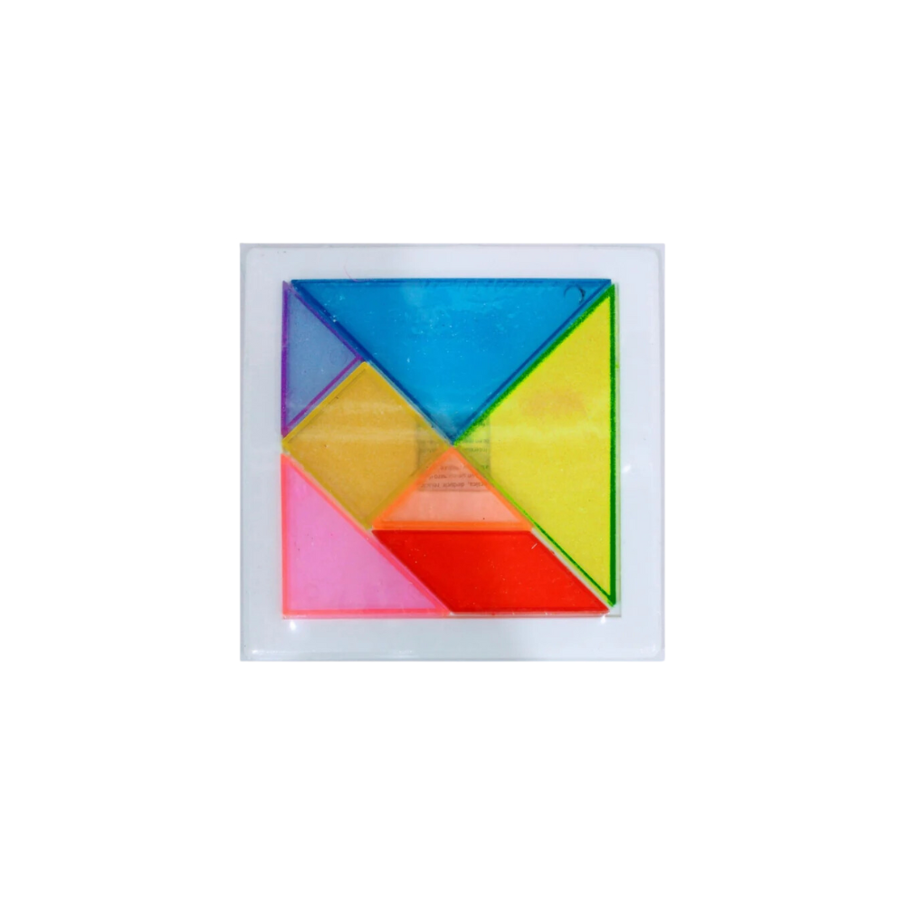 Foto 2 pulgar | Juego De Tangram Translúcido Multicolor Didáctico