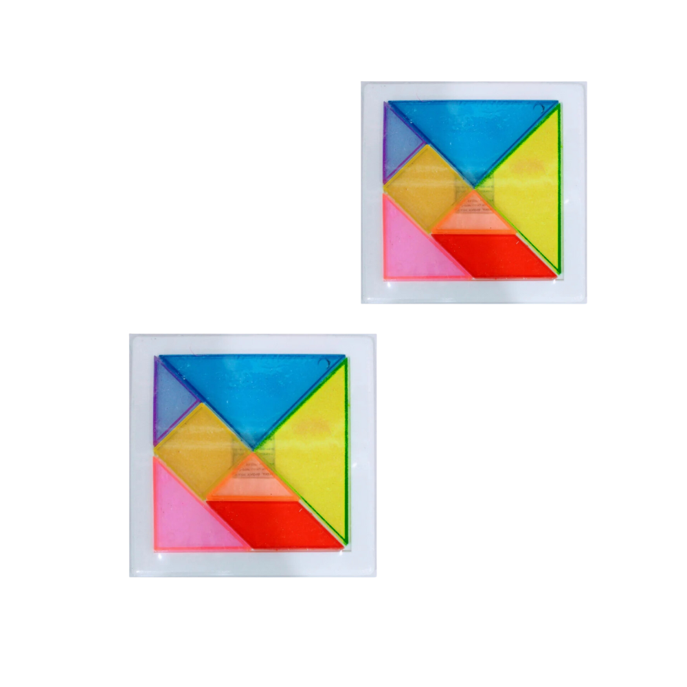 Foto 3 pulgar | Juego De Tangram Translúcido Multicolor Didáctico