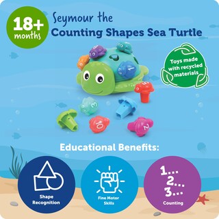Foto 4 | Recursos De Aprendizaje Sobre Juguetes De Viaje Seymour The Counting Shapes Sea Turtle - Venta Internacional.