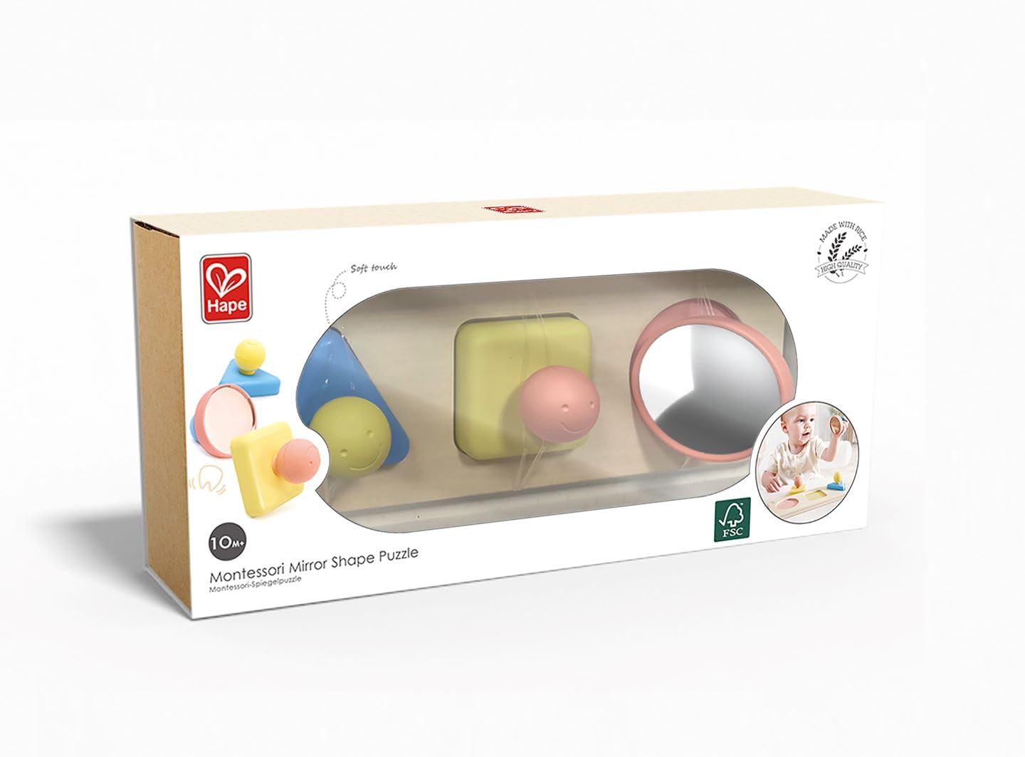 Foto 7 pulgar | Juguete Sensorial Educativo Hape Montessori Con Forma De Rompecabezas Con Forma De Espejo - Venta Internacional.