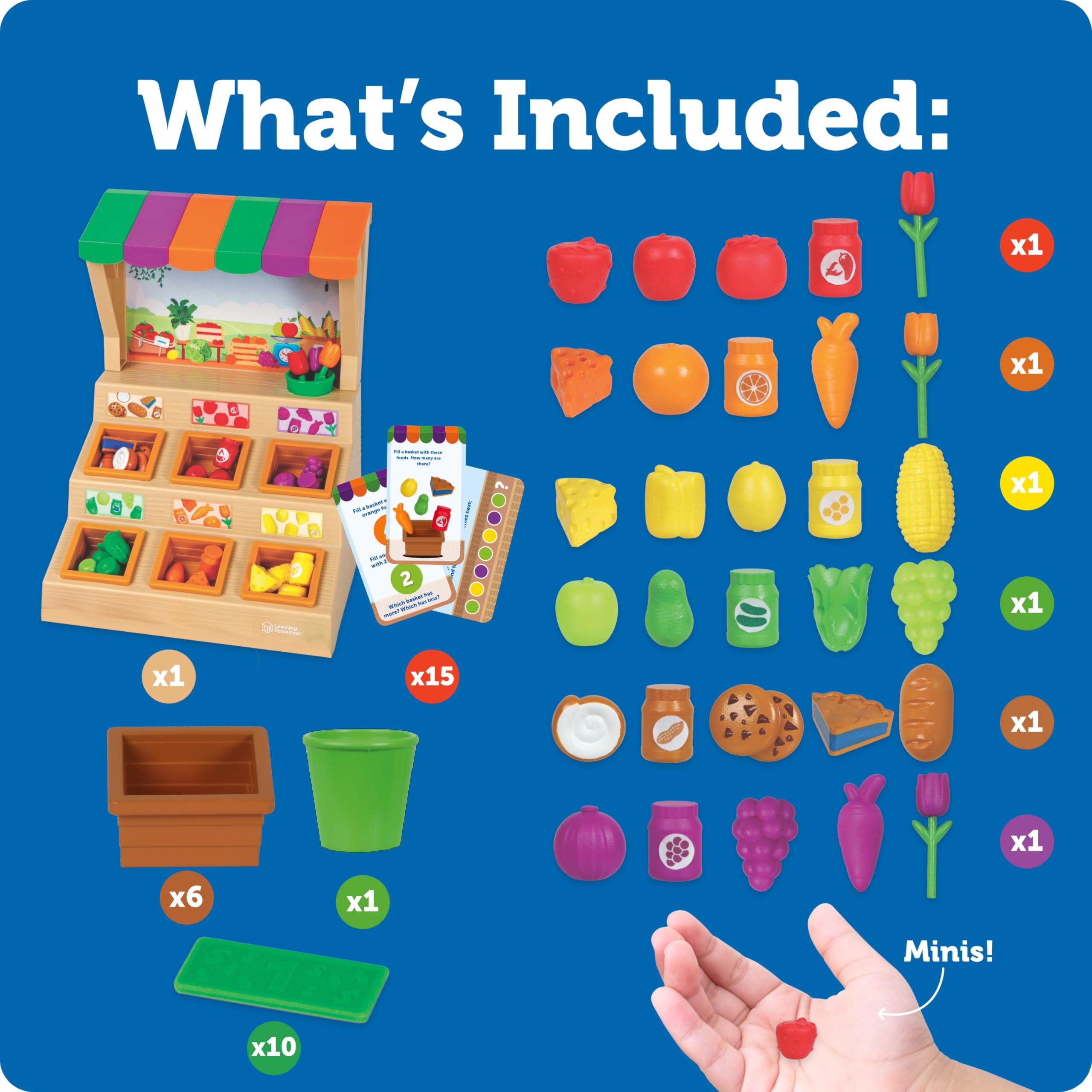 Foto 6 pulgar | Set De Clasificación Learning Resources Mini Farmstand Con 63 Piezas - Venta Internacional.