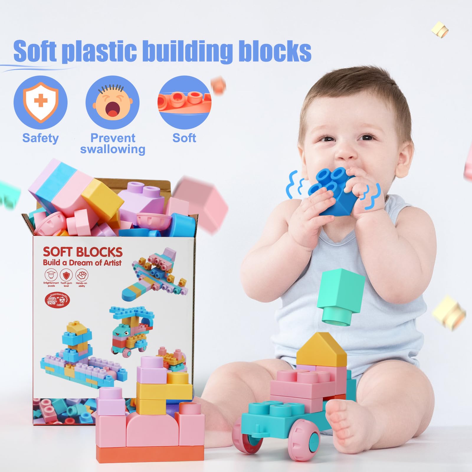 Foto 5 pulgar | Juego De Bloques Chenxuanbro Soft Para Niños De 2 A 6 Años Con 101 Piezas - Venta Internacional.
