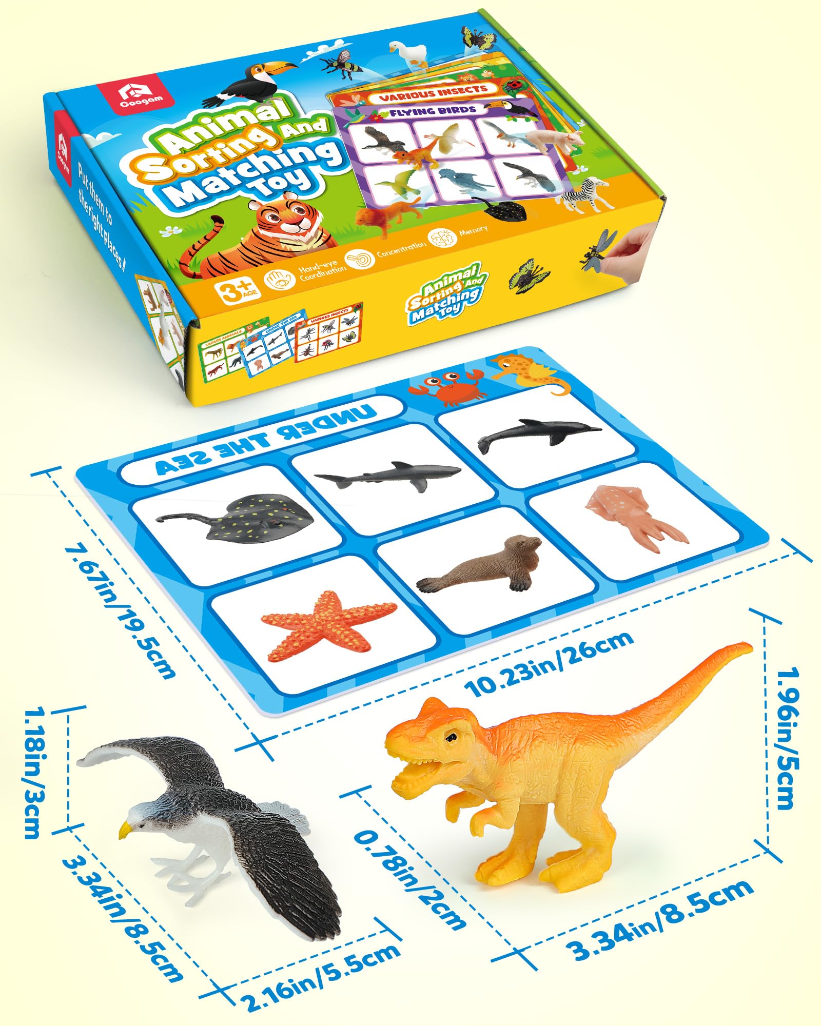 Foto 8 pulgar | Figuras De Animales Coogam De Sorting Toy Para Niños De 3 A 5 Años - Venta Internacional.