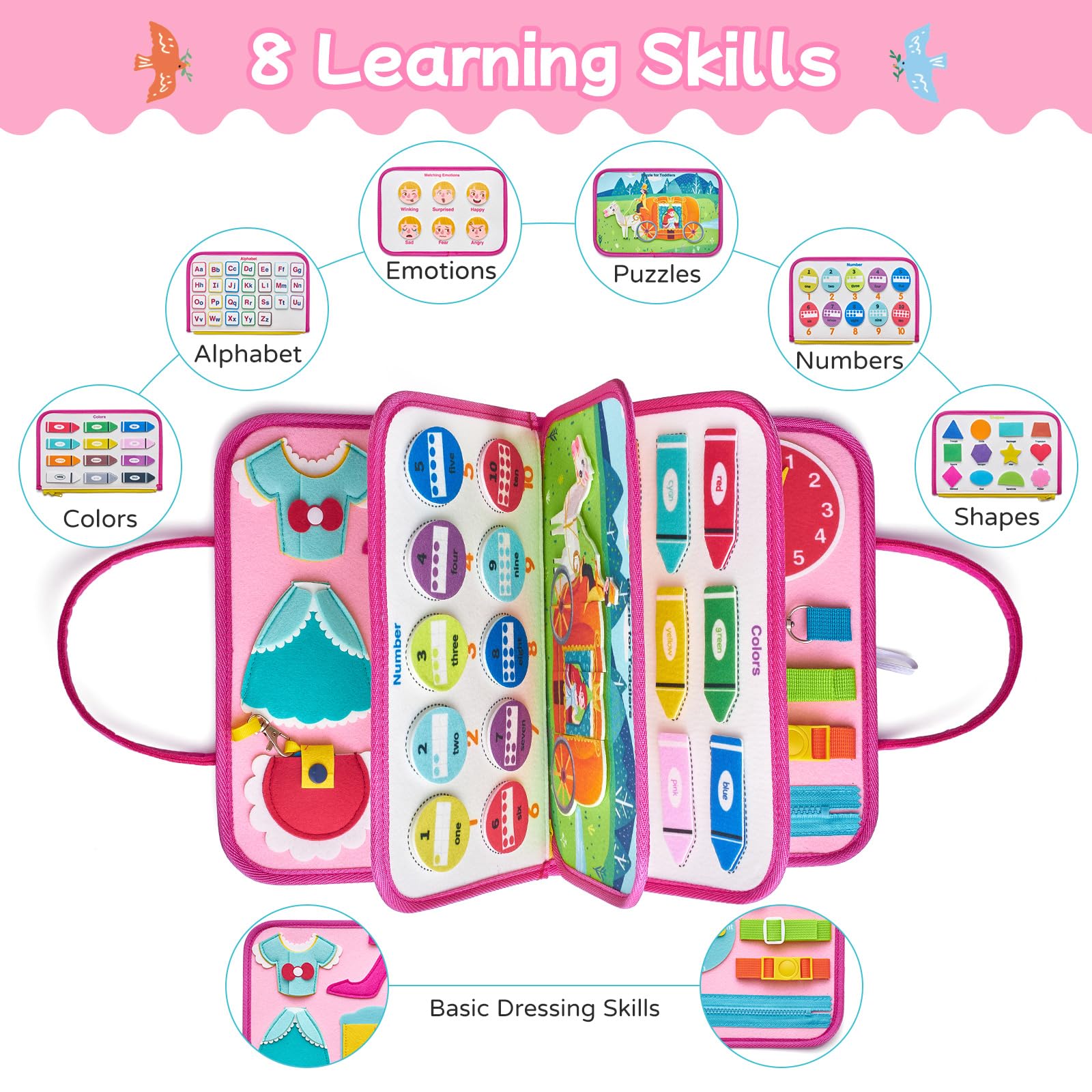 Foto 4 pulgar | Juguete Busy Board Freebear Princess para Niños - Venta Internacional