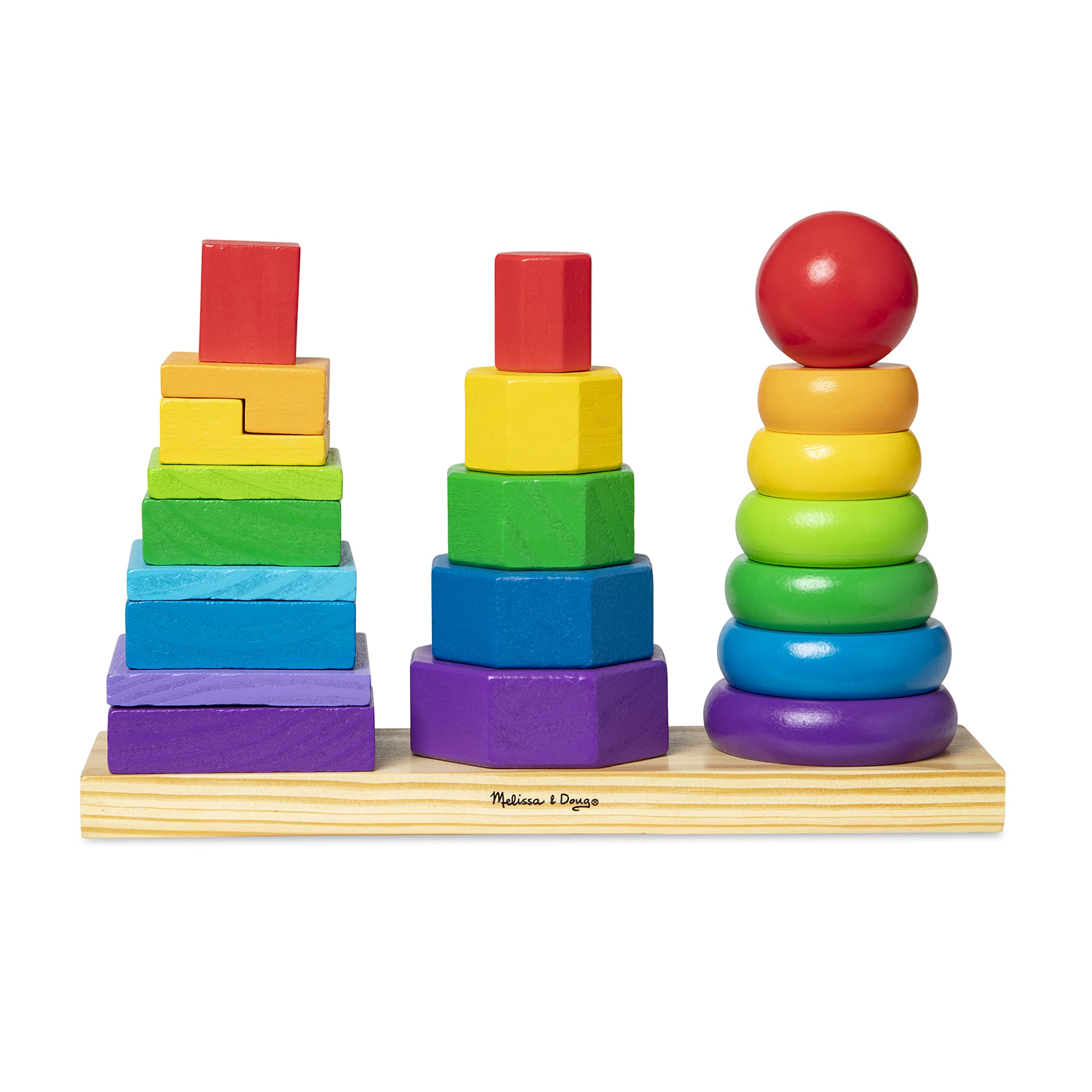 Foto 1 | Juguete Educativo De Madera Melissa & Doug, Apilador Geométrico - Venta Internacional.