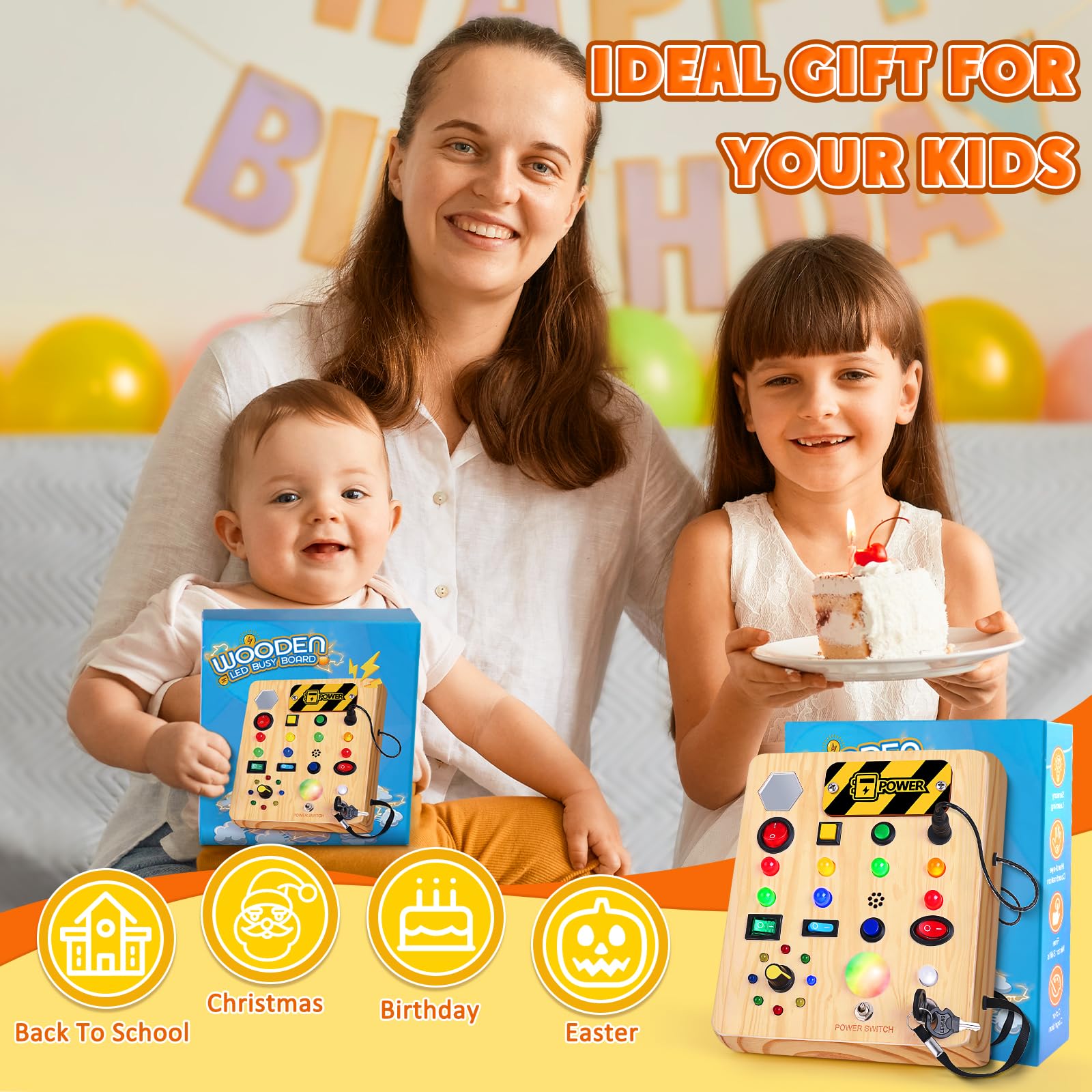 Foto 7 pulgar | Juguete Sensorial Busy Board Tintecusa Con Luz Led Para Niños Pequeños - Venta Internacional.