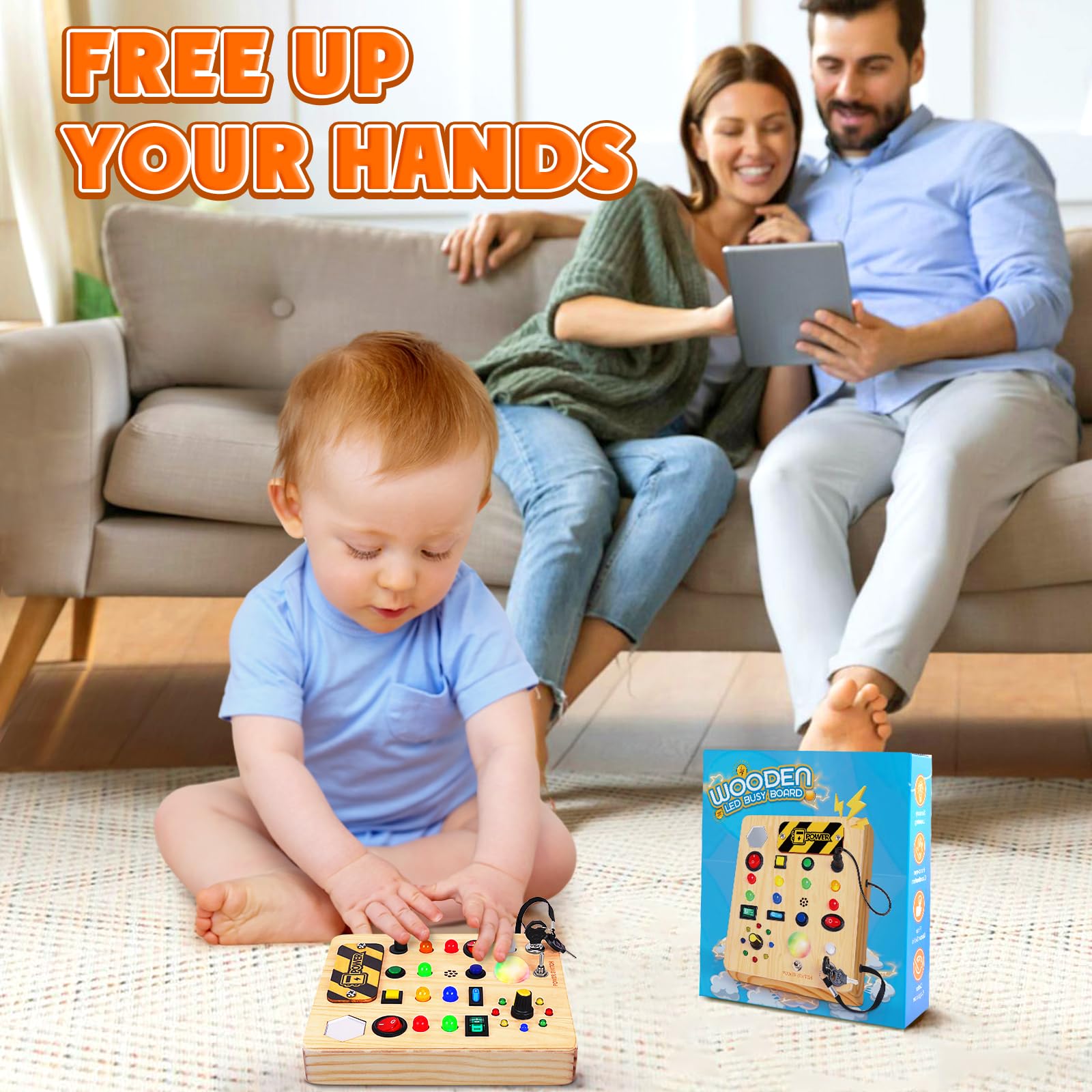 Foto 8 pulgar | Juguete Sensorial Busy Board Tintecusa Con Luz Led Para Niños Pequeños - Venta Internacional.