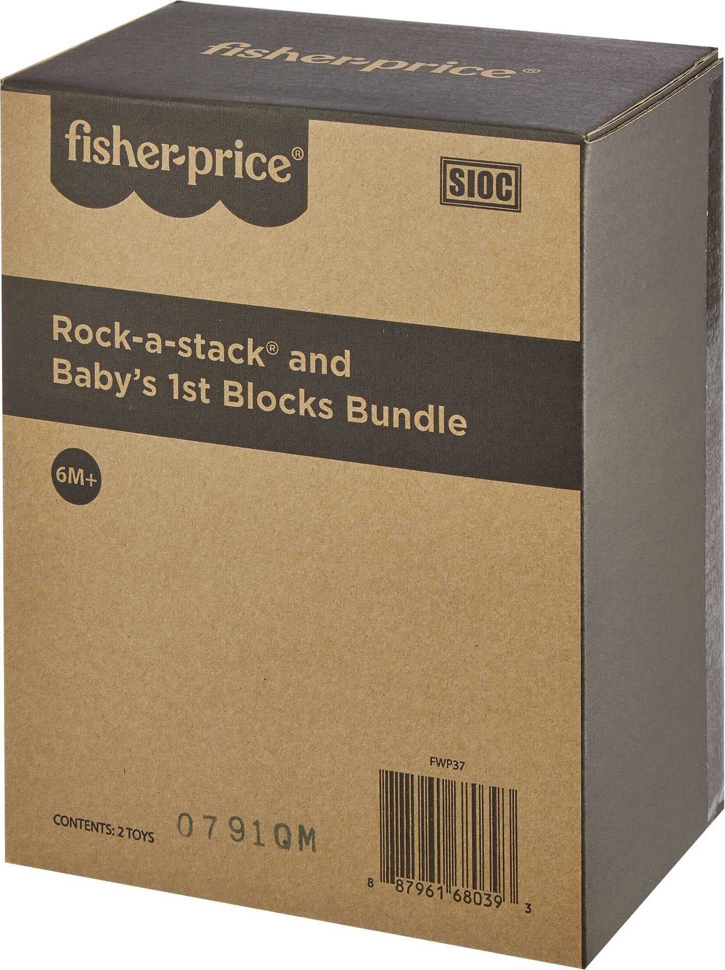 Foto 3 pulgar | Set De Regalo Fisher-price Con Los Primeros Bloques Del Bebé Y Rock-a-stack - Venta Internacional.