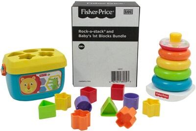 Foto 5 | Set De Regalo Fisher-price Con Los Primeros Bloques Del Bebé Y Rock-a-stack - Venta Internacional.