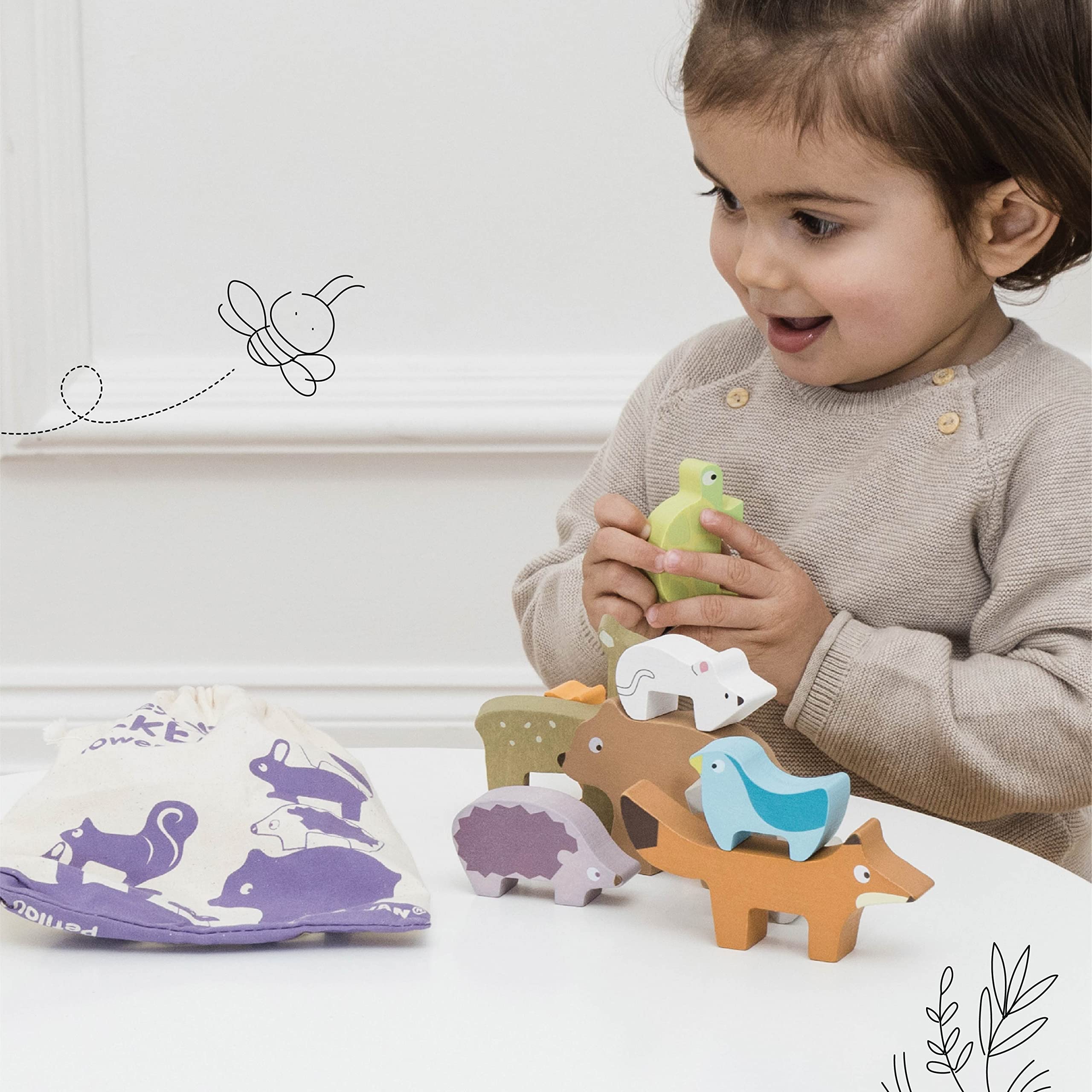 Foto 3 pulgar | Juguete Educativo De Equilibrio Le Toy Van Petilou Forest Stacker - Venta Internacional.