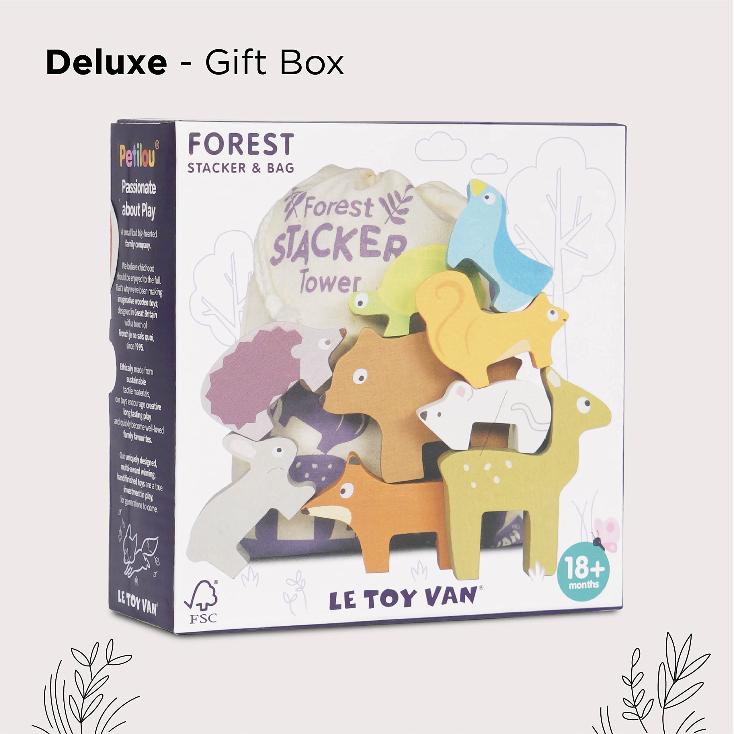 Foto 4 pulgar | Juguete Educativo De Equilibrio Le Toy Van Petilou Forest Stacker - Venta Internacional.