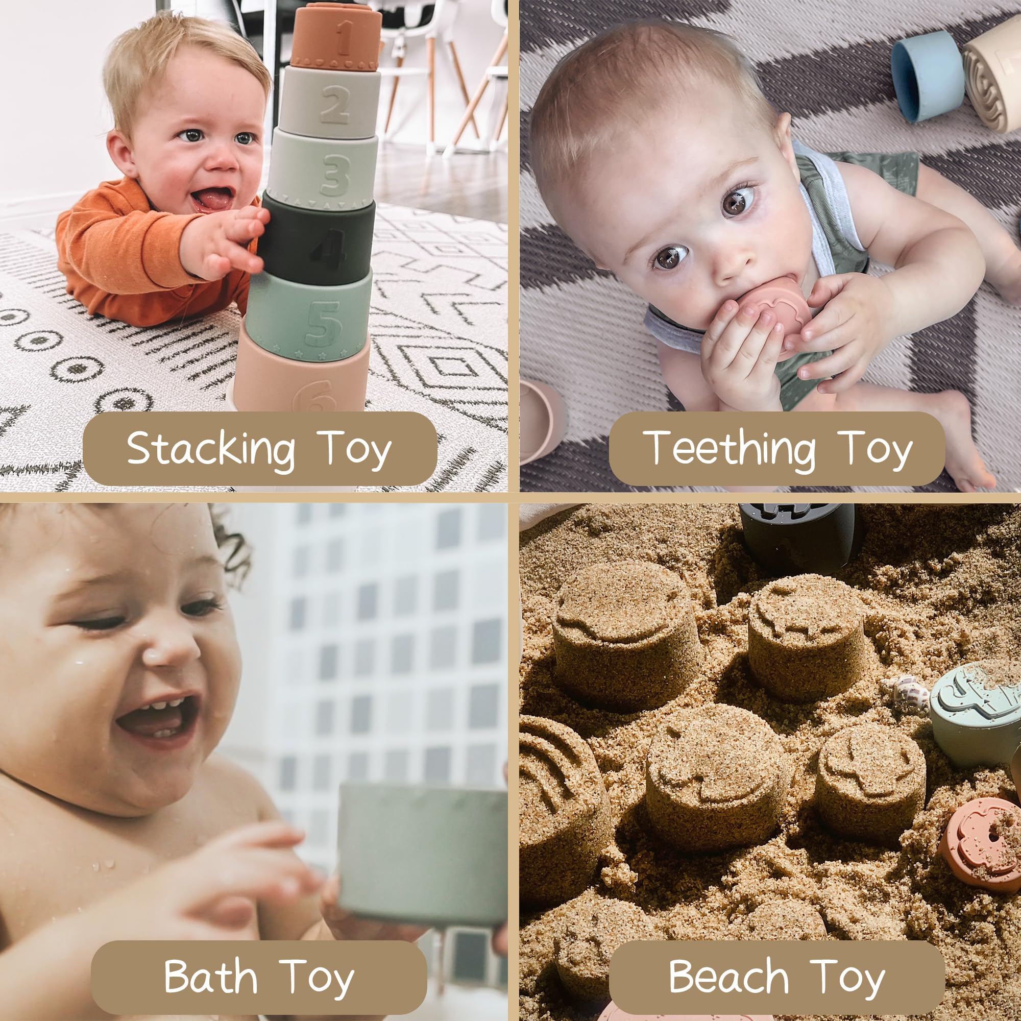 Foto 4 pulgar | Juego De Vasos Apilables Toy Moonkie De 7 Piezas, Divertido Y Educativo, Para Más De 6 Meses - Venta Internacional.